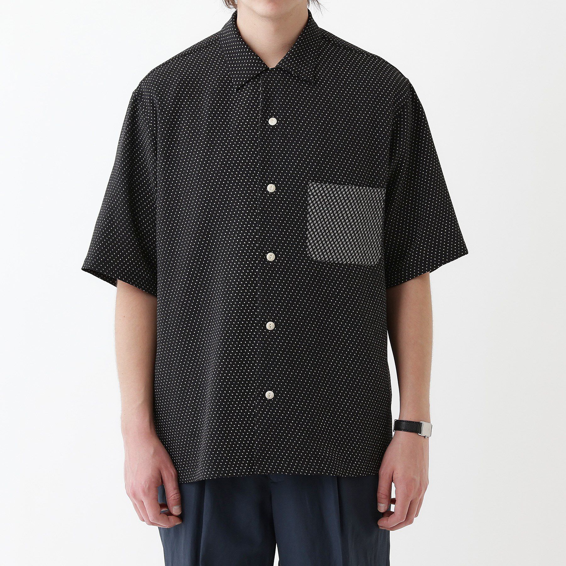 TAKEO KIKUCHI「【THE FLAGSHIP】丹後ちりめん 半袖シャツ」|シャツ・ブラウス|