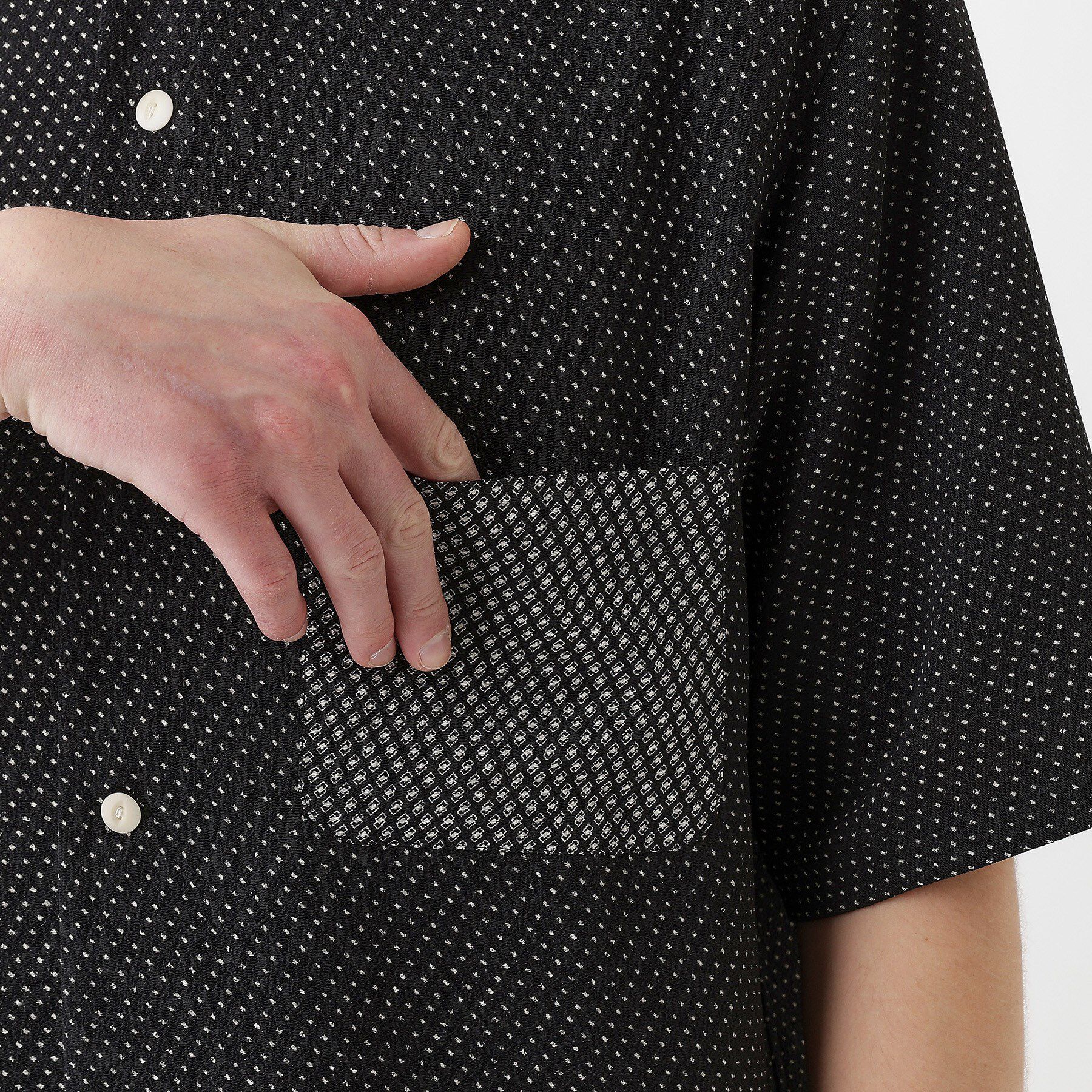 TAKEO KIKUCHI「【THE FLAGSHIP】丹後ちりめん 半袖シャツ」|シャツ・ブラウス|