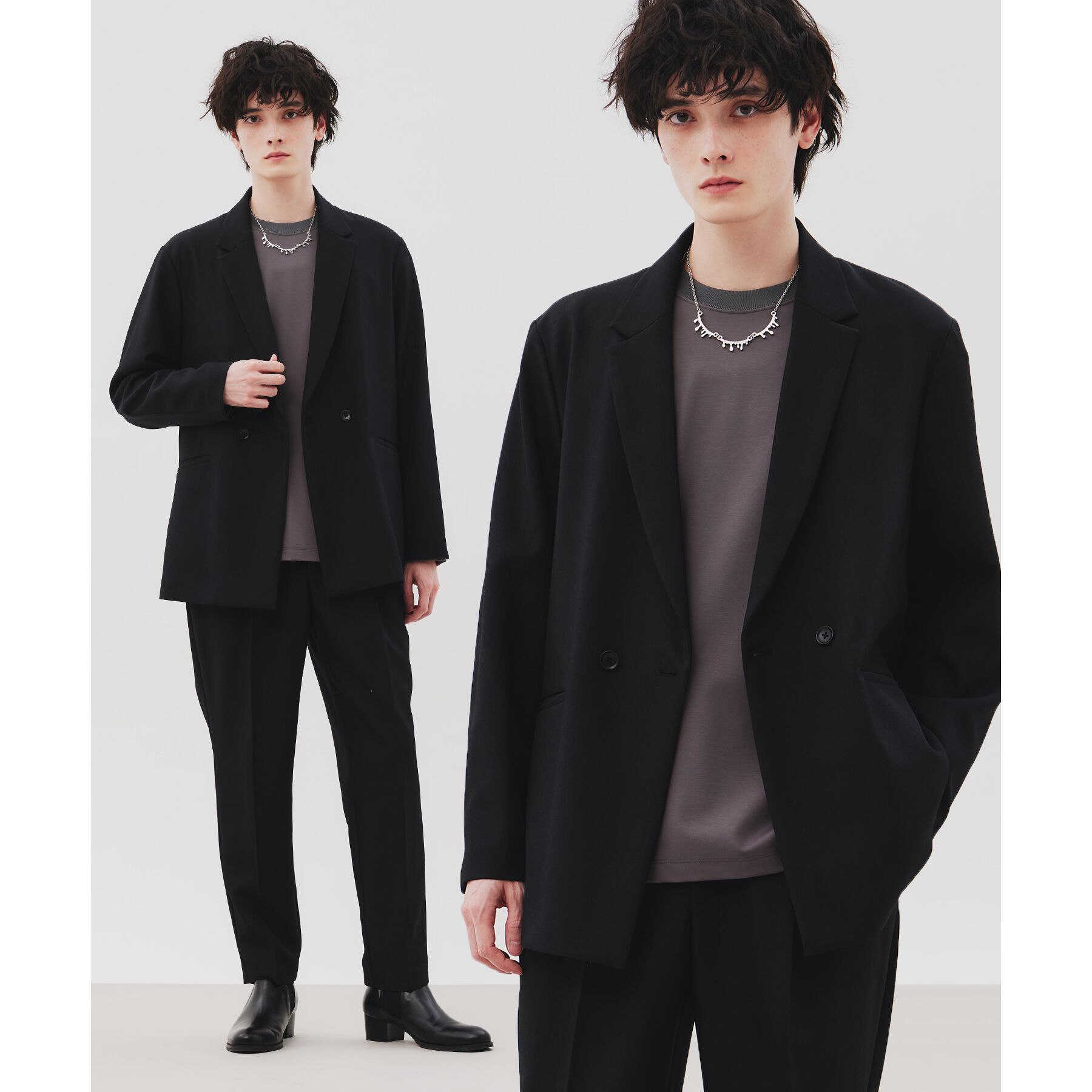 tk.TAKEO KIKUCHI「アソートセットアップ」|スーツ|ブラック(019)