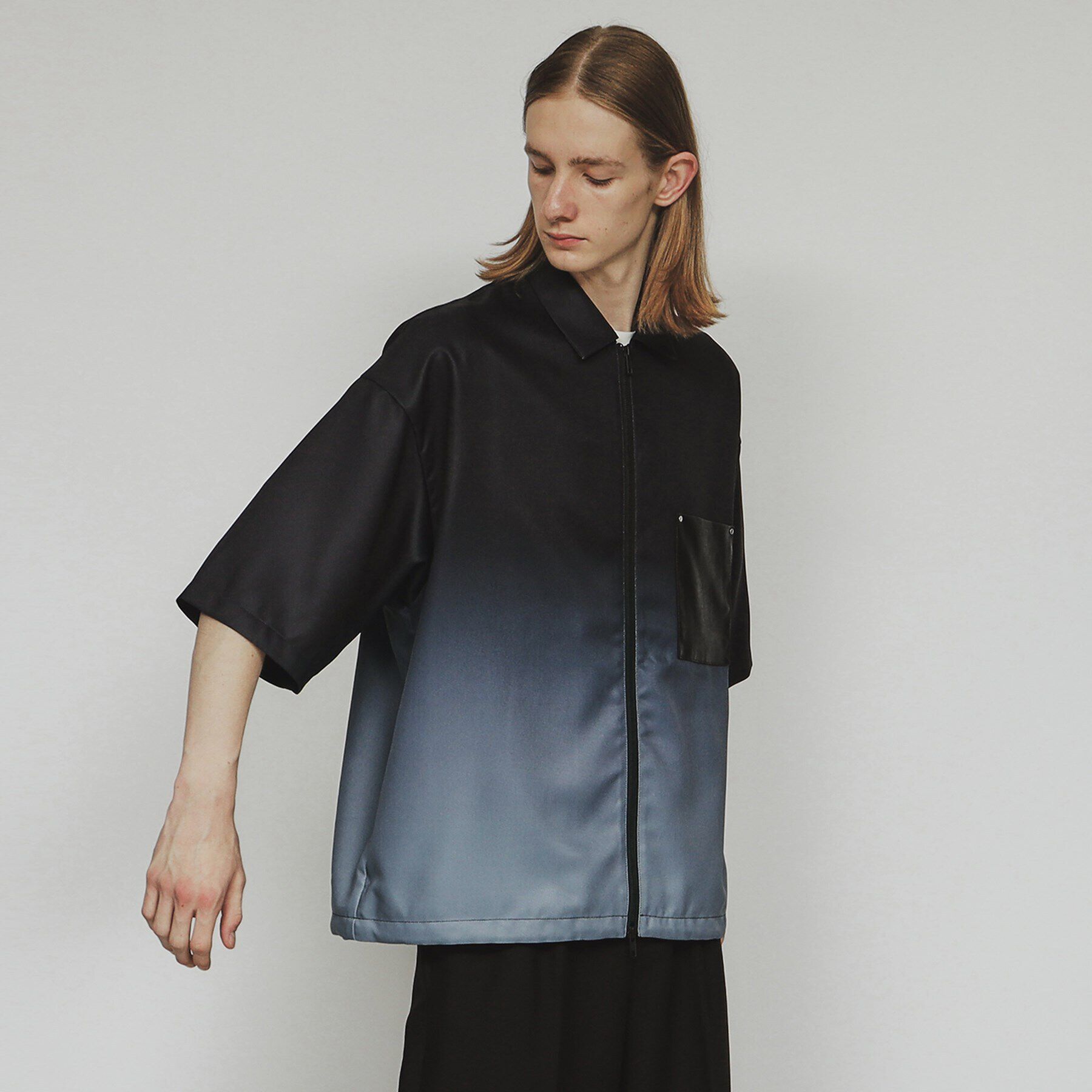 tk.TAKEO KIKUCHI「2WAY 6分袖シャツアウター」|シャツ・ブラウス|ブラック(419)