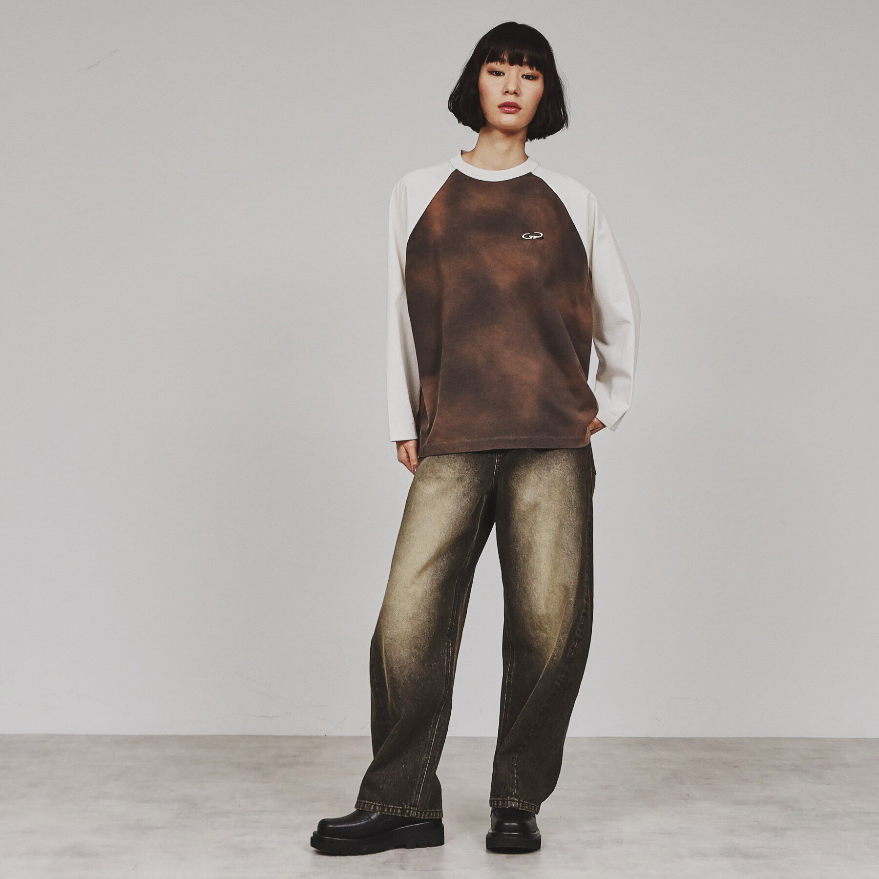 tk.TAKEO KIKUCHI「ブリーチラグランスリーブTシャツ」|Tシャツ・カットソー|