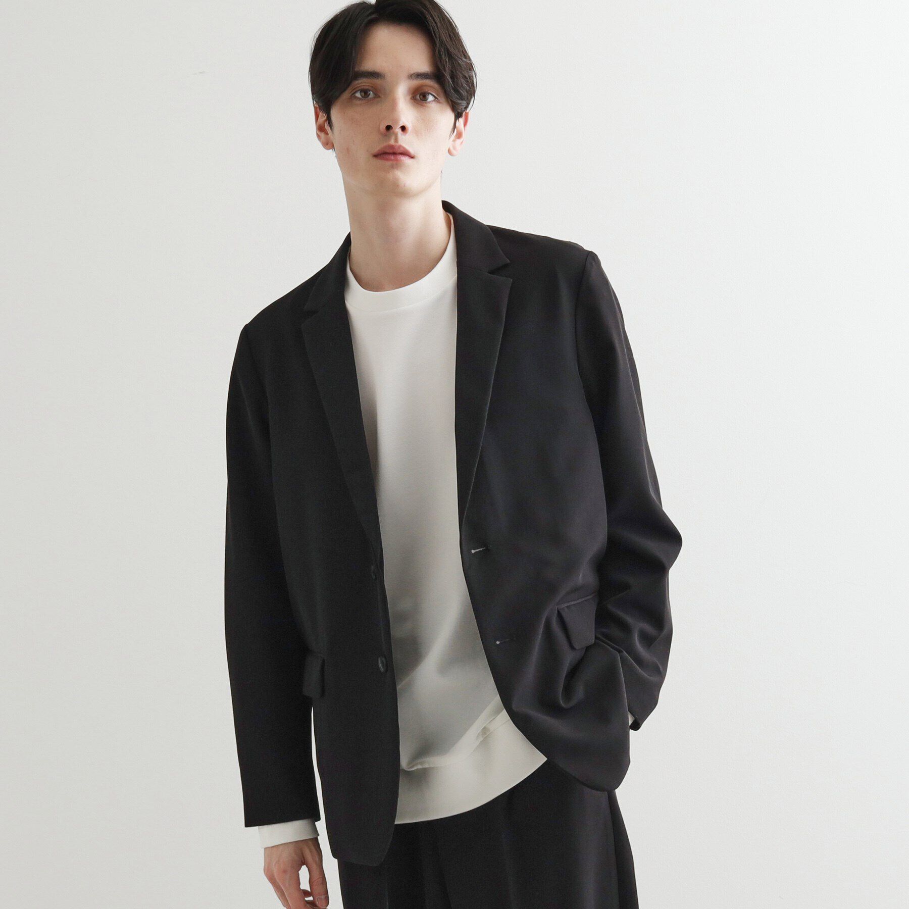 tk.TAKEO KIKUCHI「360度ストレッチテーラードジャケット（セットアップ対応）」|テーラードジャケット|ブラック(019)