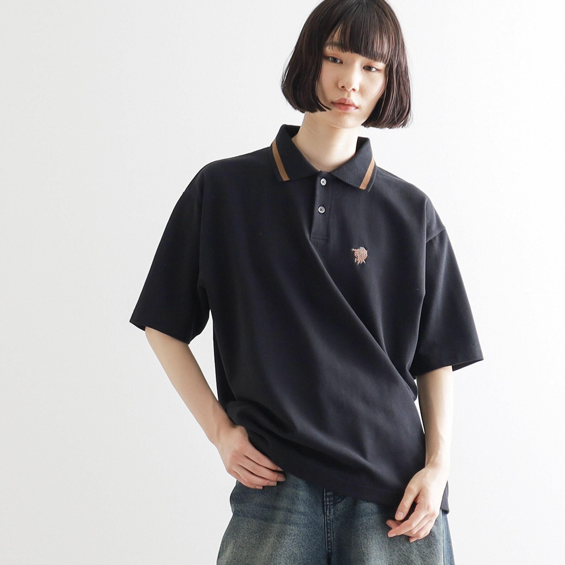 tk.TAKEO KIKUCHI「ハートエンブロ鹿の子ポロシャツ」|ポロシャツ|