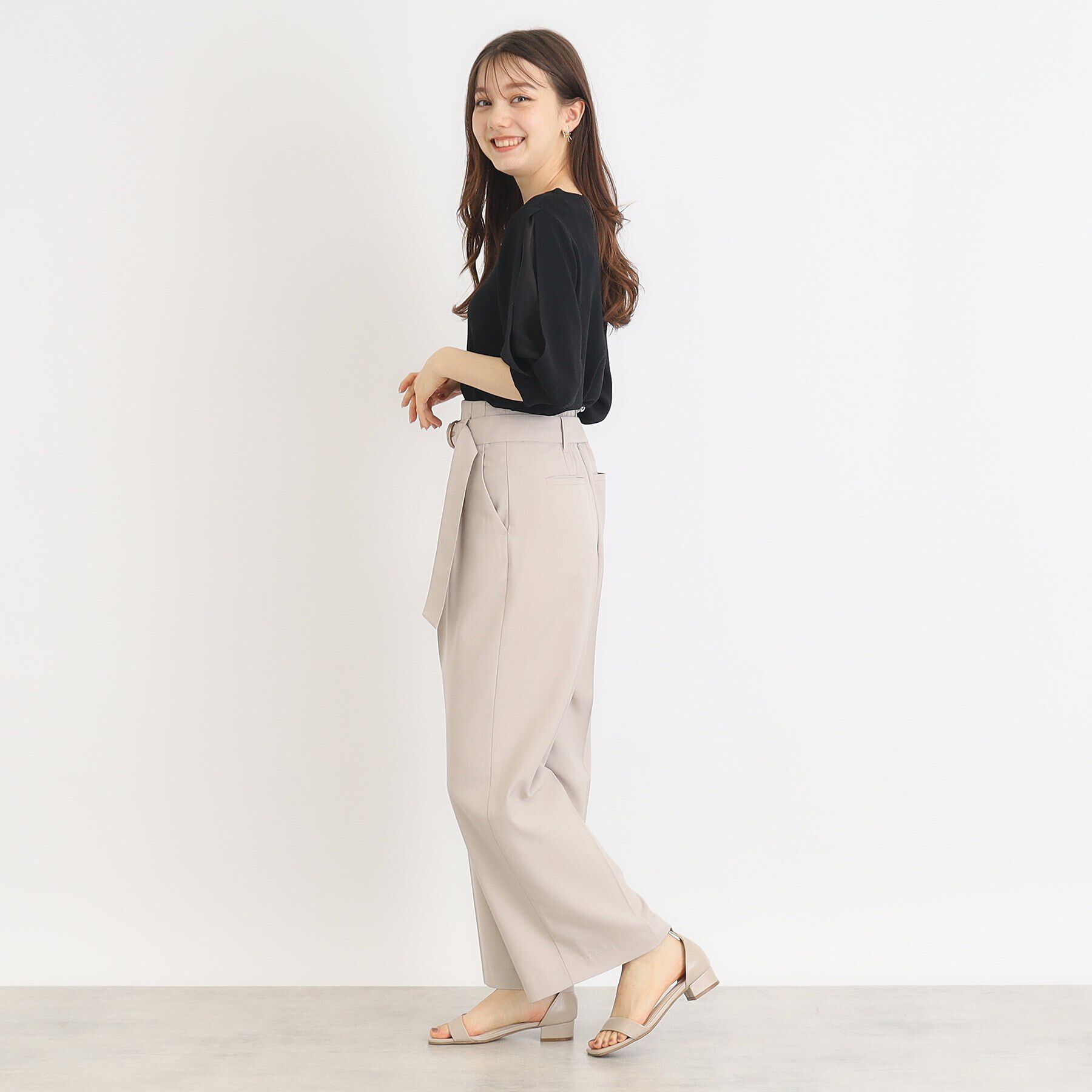 index「クールタッチデザインスリーブニット【洗濯機洗い可/抗ピル/接触冷感】」|ニット・セーター|