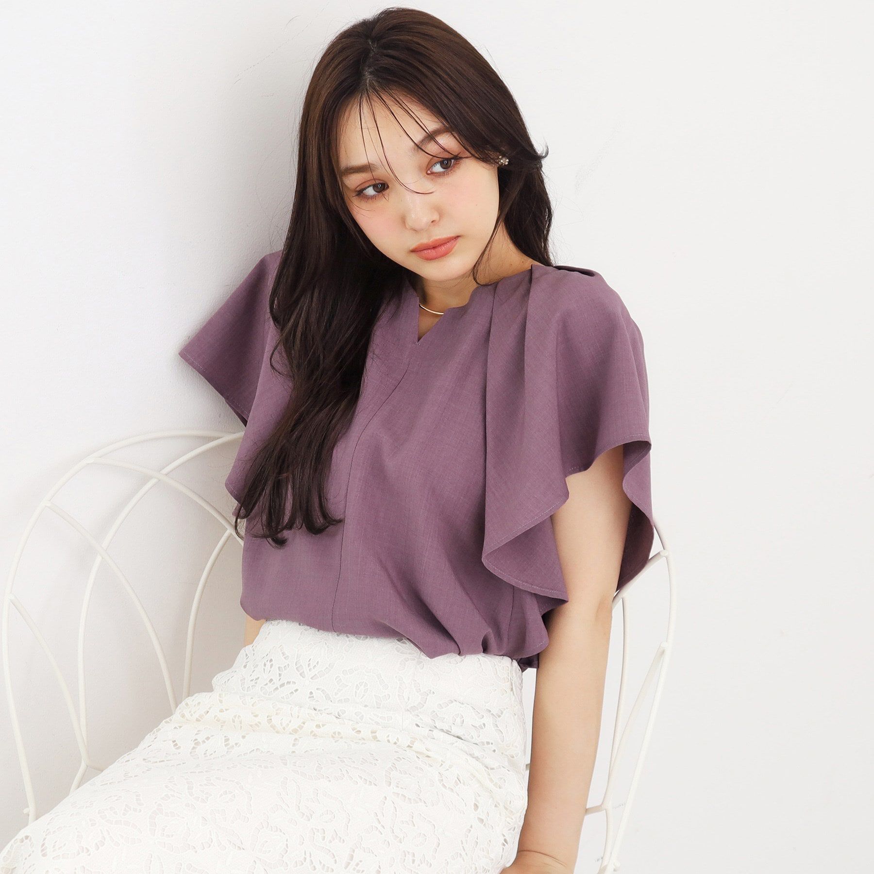 index「タックフレアスリーブブラウス【洗濯機洗い可/吸水速乾/防シワ/抗ピル】」|シャツ・ブラウス|