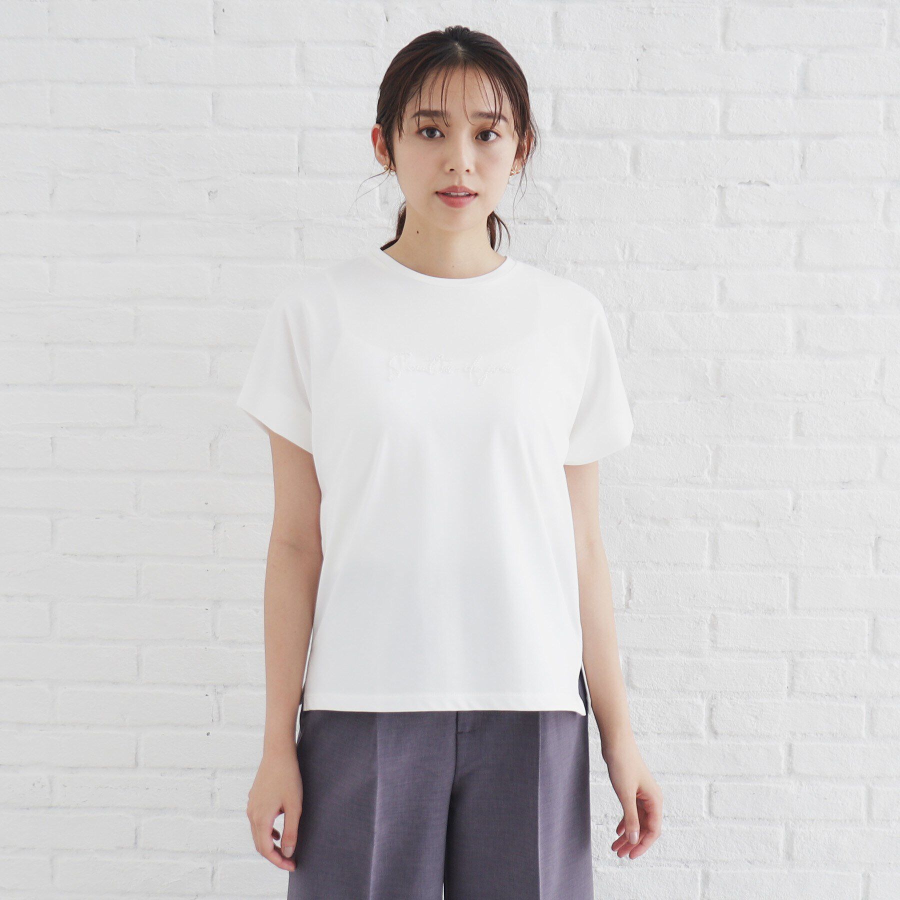 index「UV ビーズロゴデザインTシャツ【接触冷感/手洗い可】」|Tシャツ・カットソー|