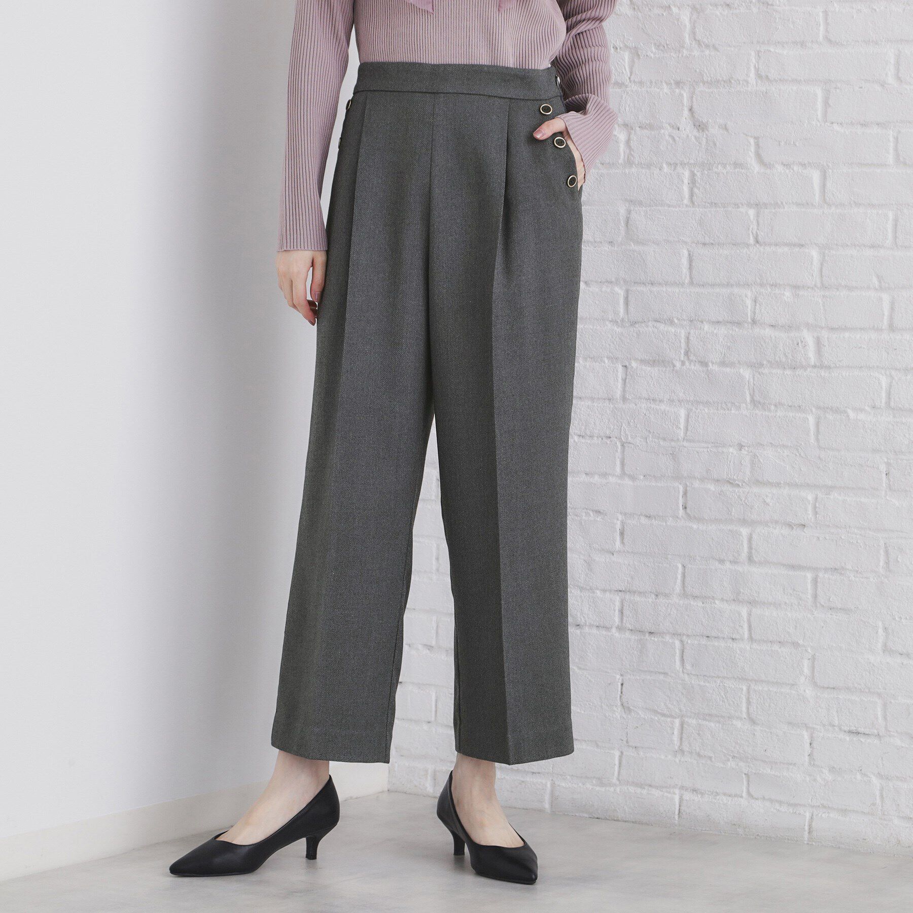 index「《BAILA掲載》ストレッチマリンワイドパンツ/セットアップ対応【洗濯機洗い可/イージーアイロン】」|その他|