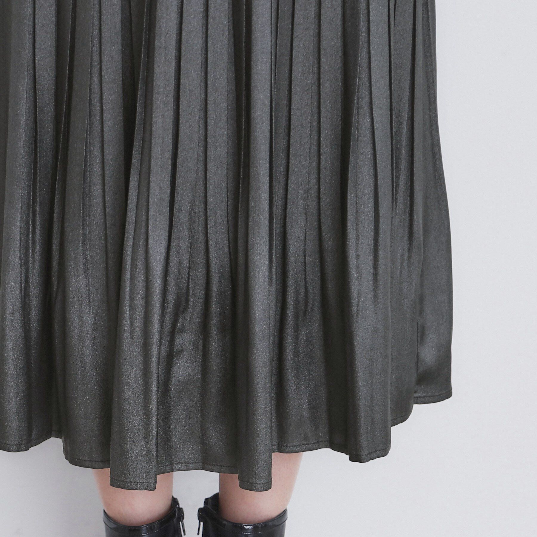 index「シャイニーサテンプリーツスカート【洗濯機洗い可/防シワ】」|スカート|