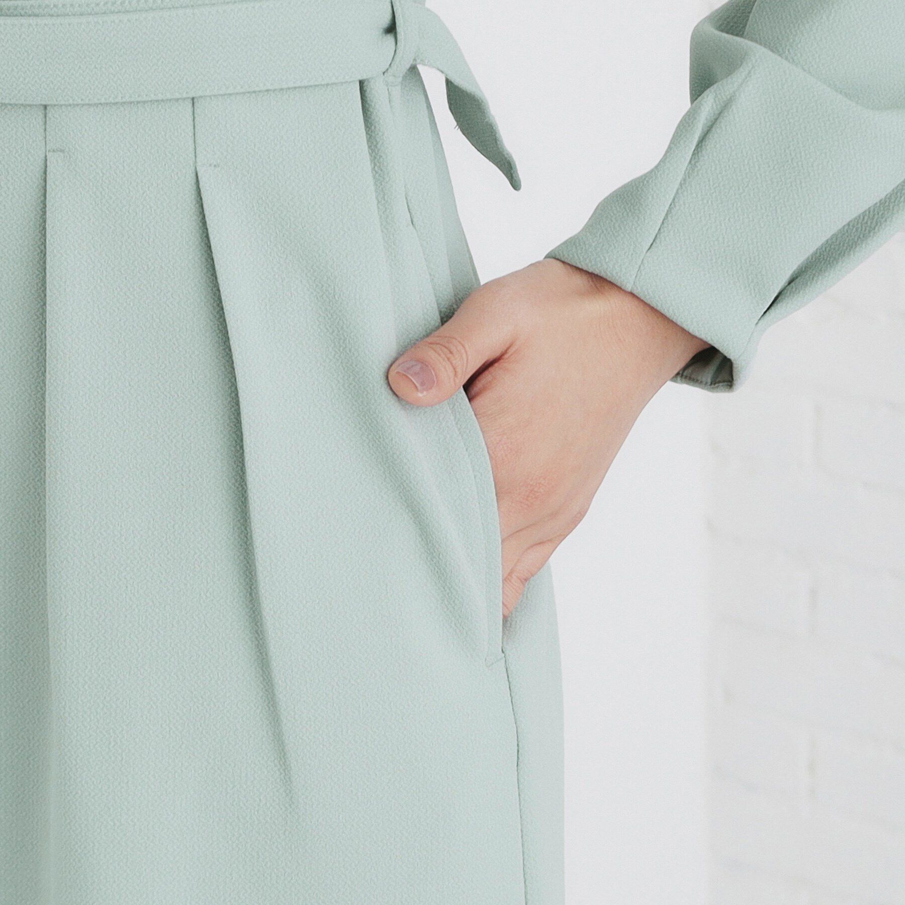 index「ストレッチウエストタックワンピース【洗濯機洗い可/抗ピル/防シワ】」|ワンピース|