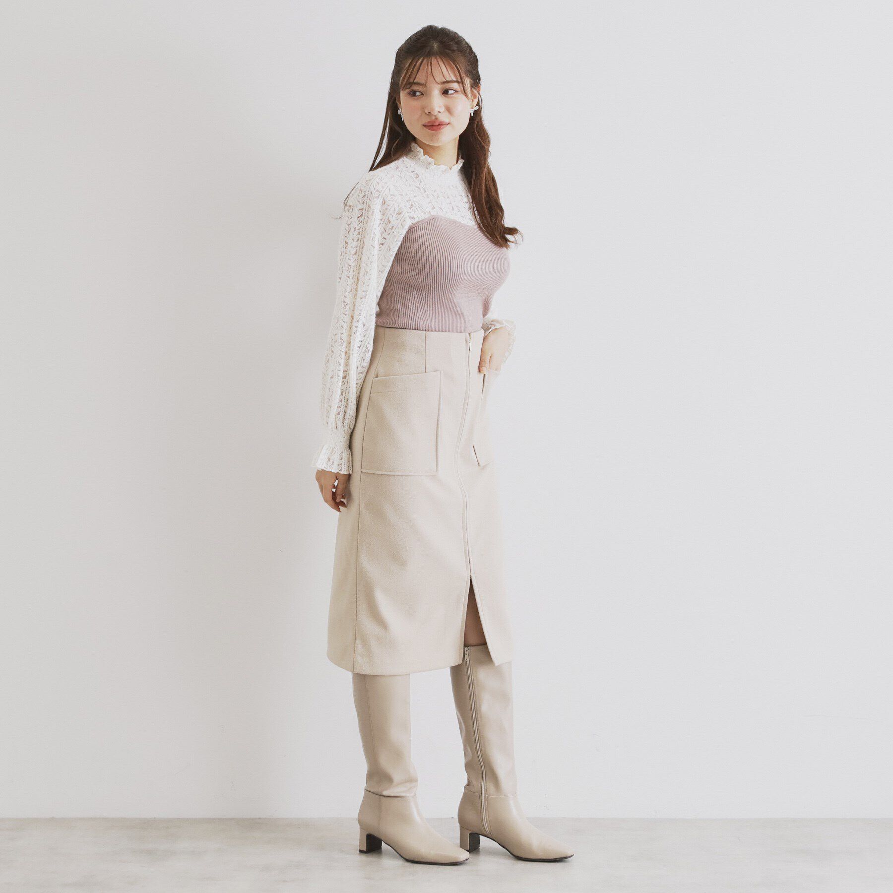 index「レースビスチェドッキングニット【洗える】」|Tシャツ・カットソー|