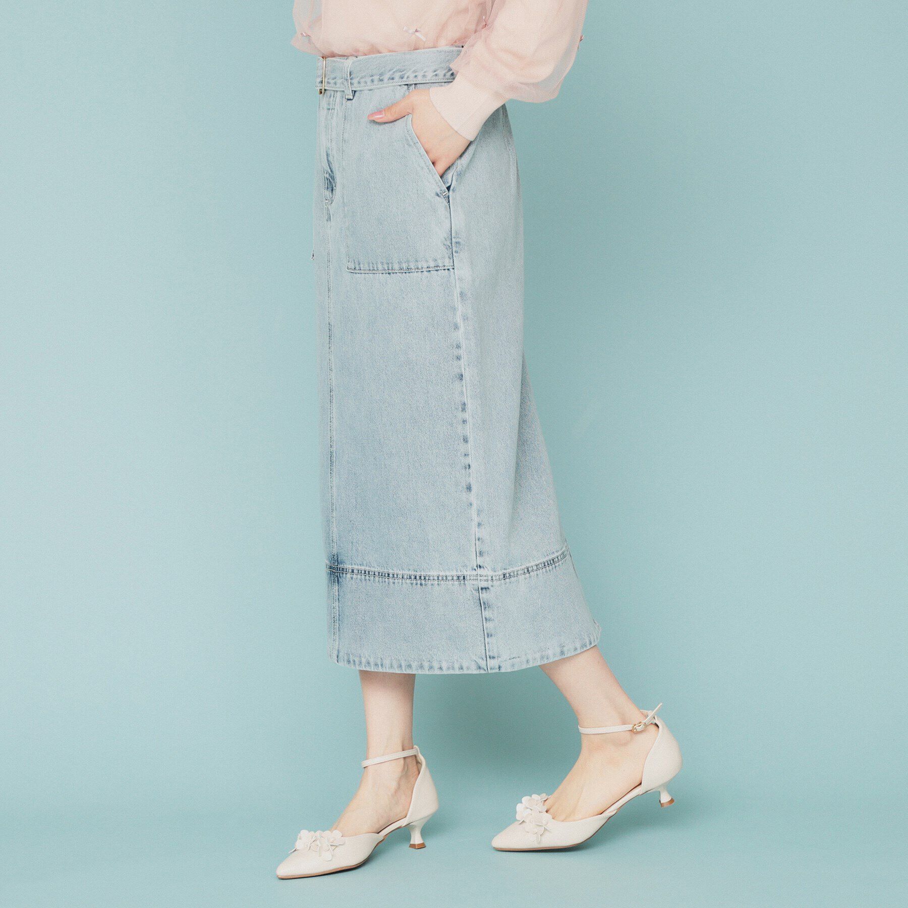 index「デニムタイトスカート【洗濯機洗い可】」|スカート|