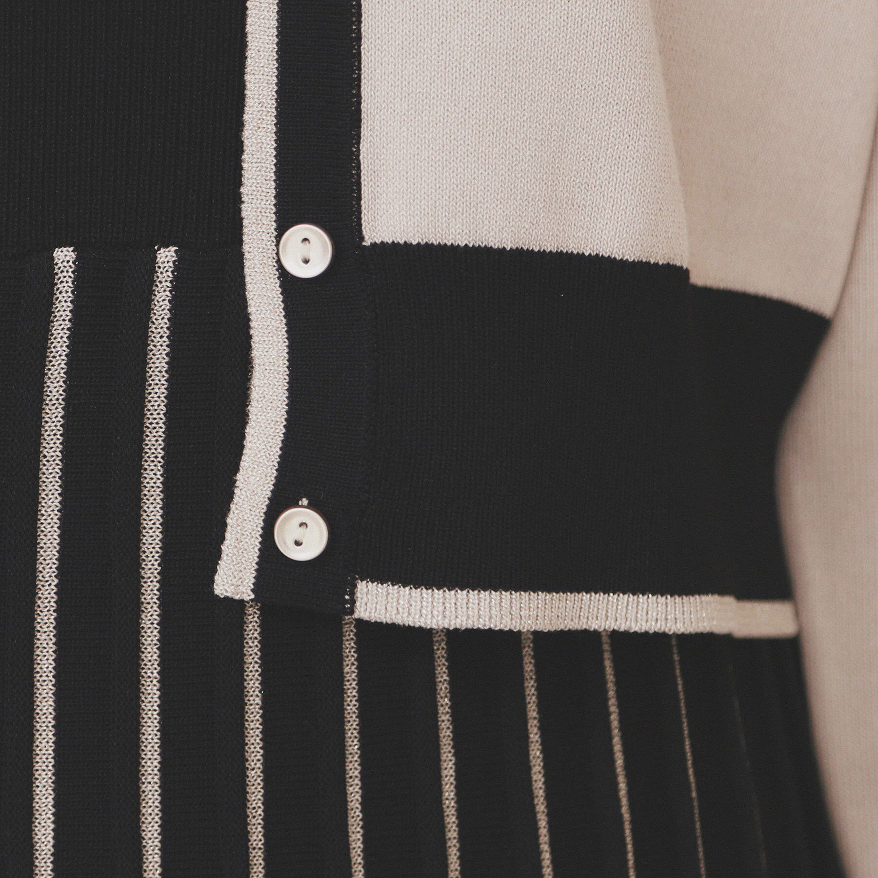 index「《ツインセット》カーディガン&times;バイカラーニットワンピース【洗濯機洗い可/抗ピル】」|スーツ|