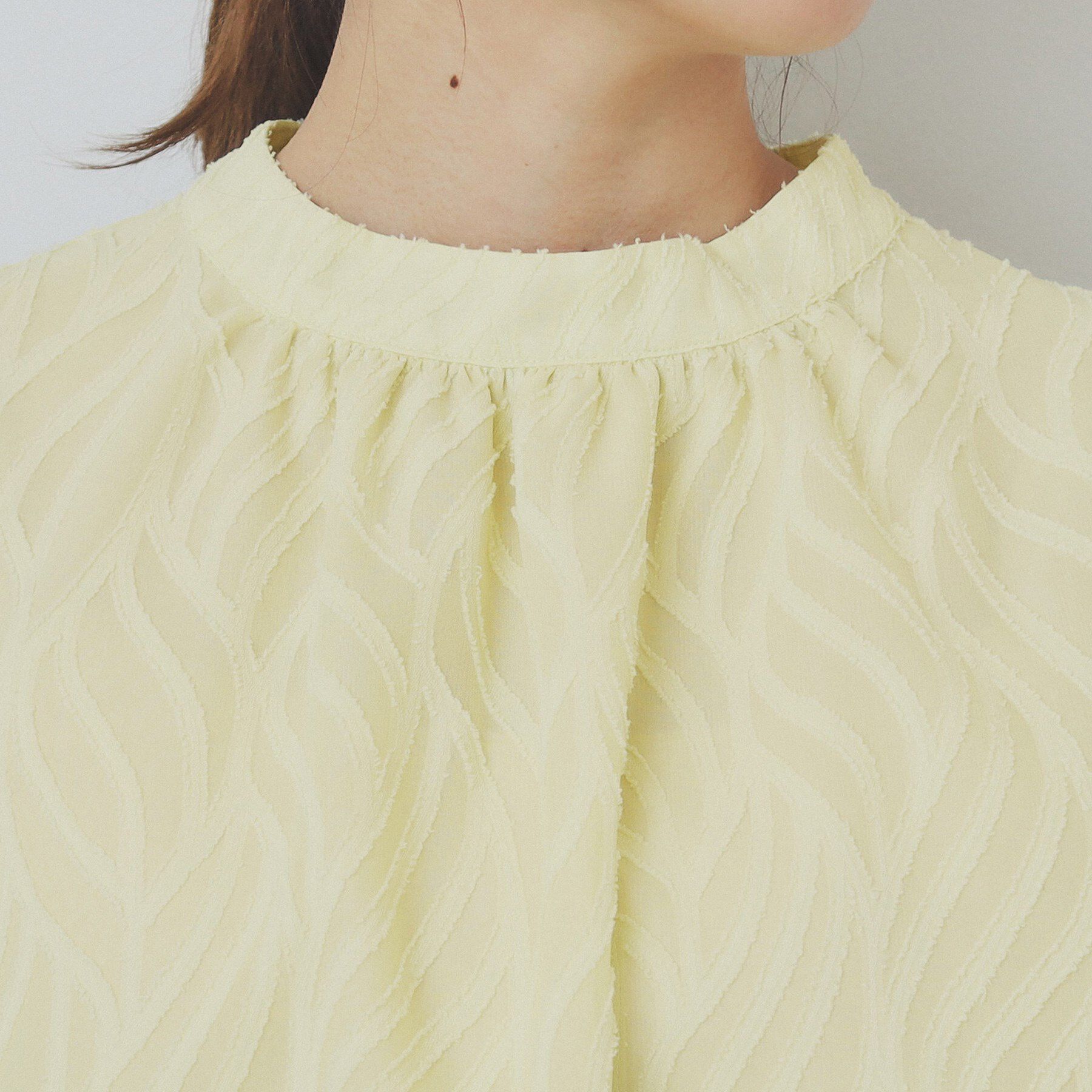 index「リーフカットジャカードブラウス【洗濯機洗い可/イージーアイロン】」|シャツ・ブラウス|