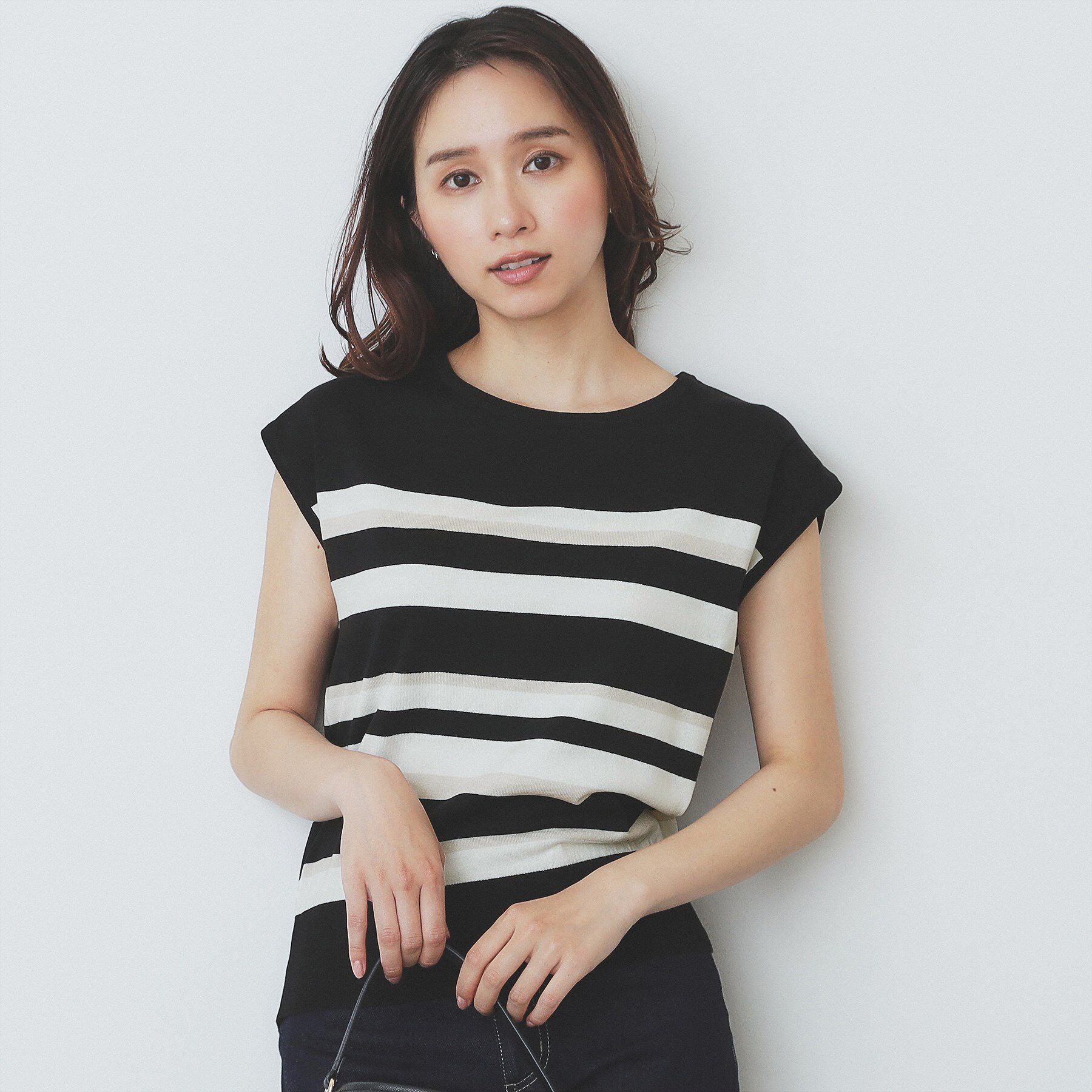 index「《XS-LLサイズ》フレンチスリーブニット【洗濯機洗い可/抗ピル】」|ニット・セーター|