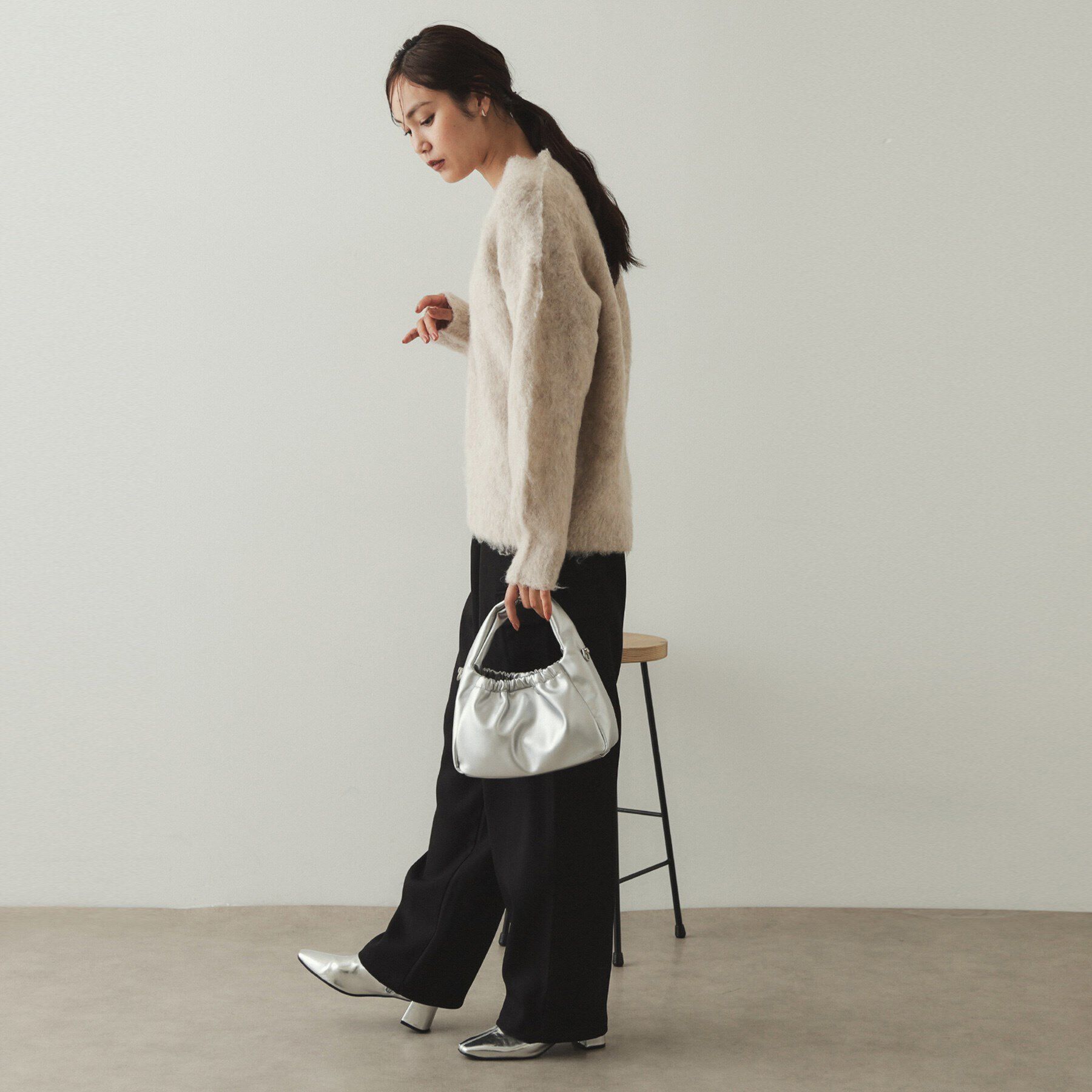 OPAQUE.CLIP「アルパカ混Vネックニット【洗える】」|ニット・セーター|