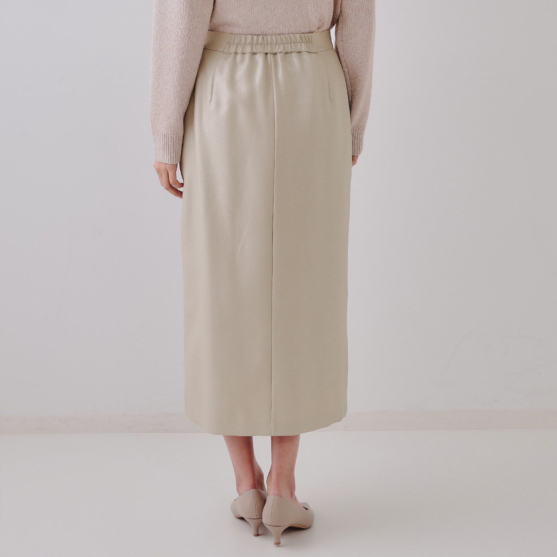 OPAQUE.CLIP「ラメナロースカート【洗濯機洗い可】」|スカート|