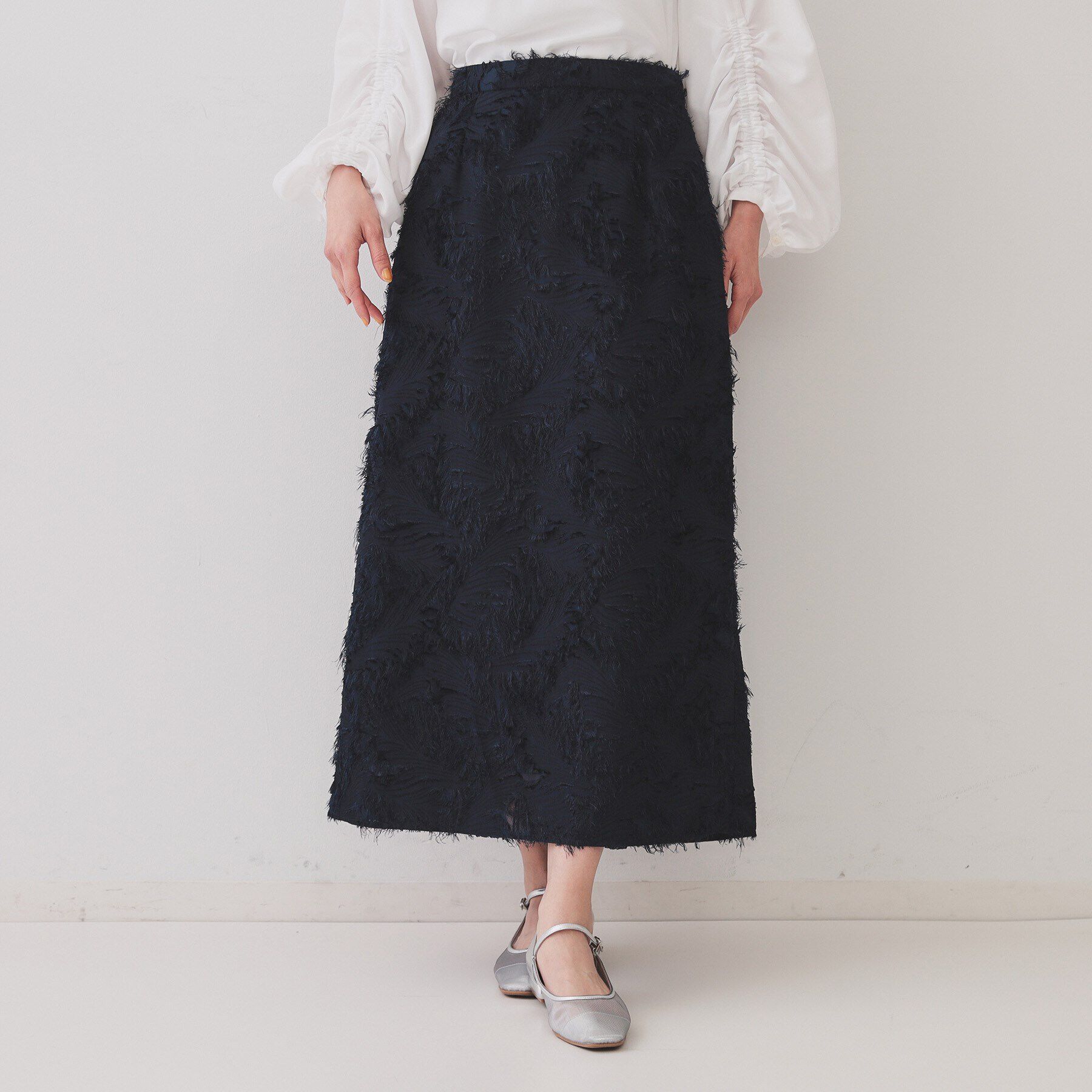 OPAQUE.CLIP「フリンジジャーカードナロースカート【洗える】」|スカート|