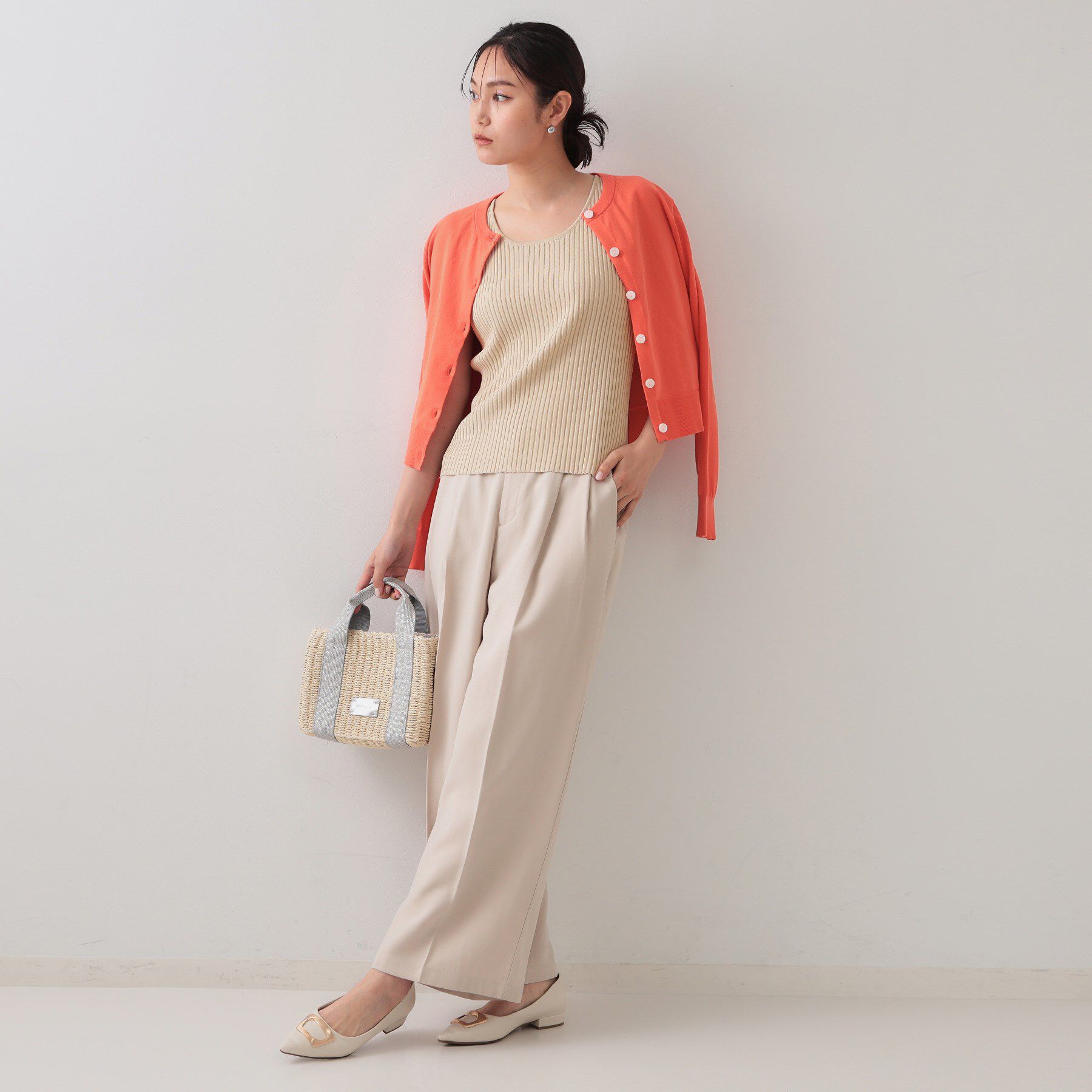 OPAQUE.CLIP「ラメニットタンクトップ【洗濯機洗い可／抗ピル】」|キャミソール|