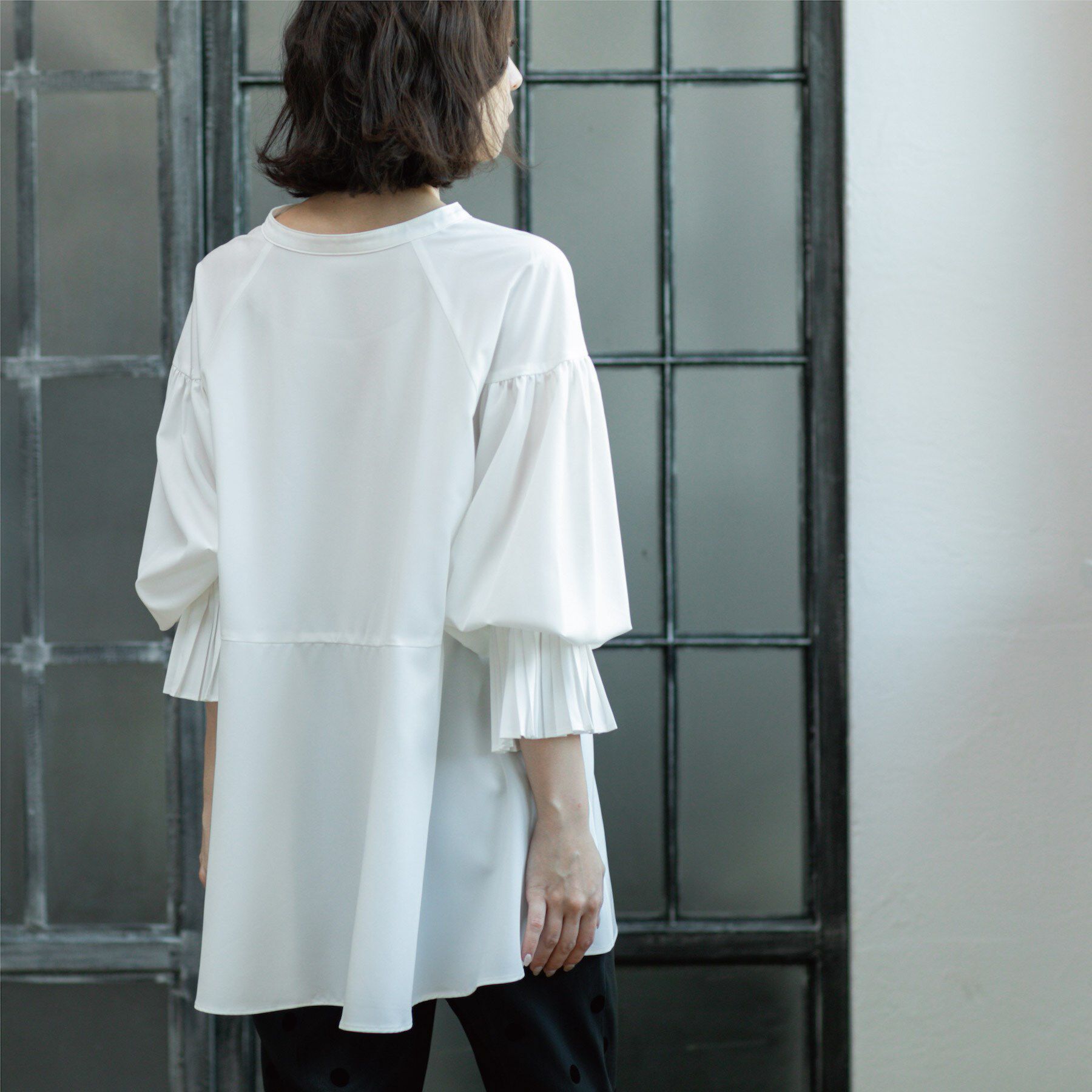 OPAQUE.CLIP「プリーツキャンディスリーブブラウス【洗濯機洗い可】」|シャツ・ブラウス|