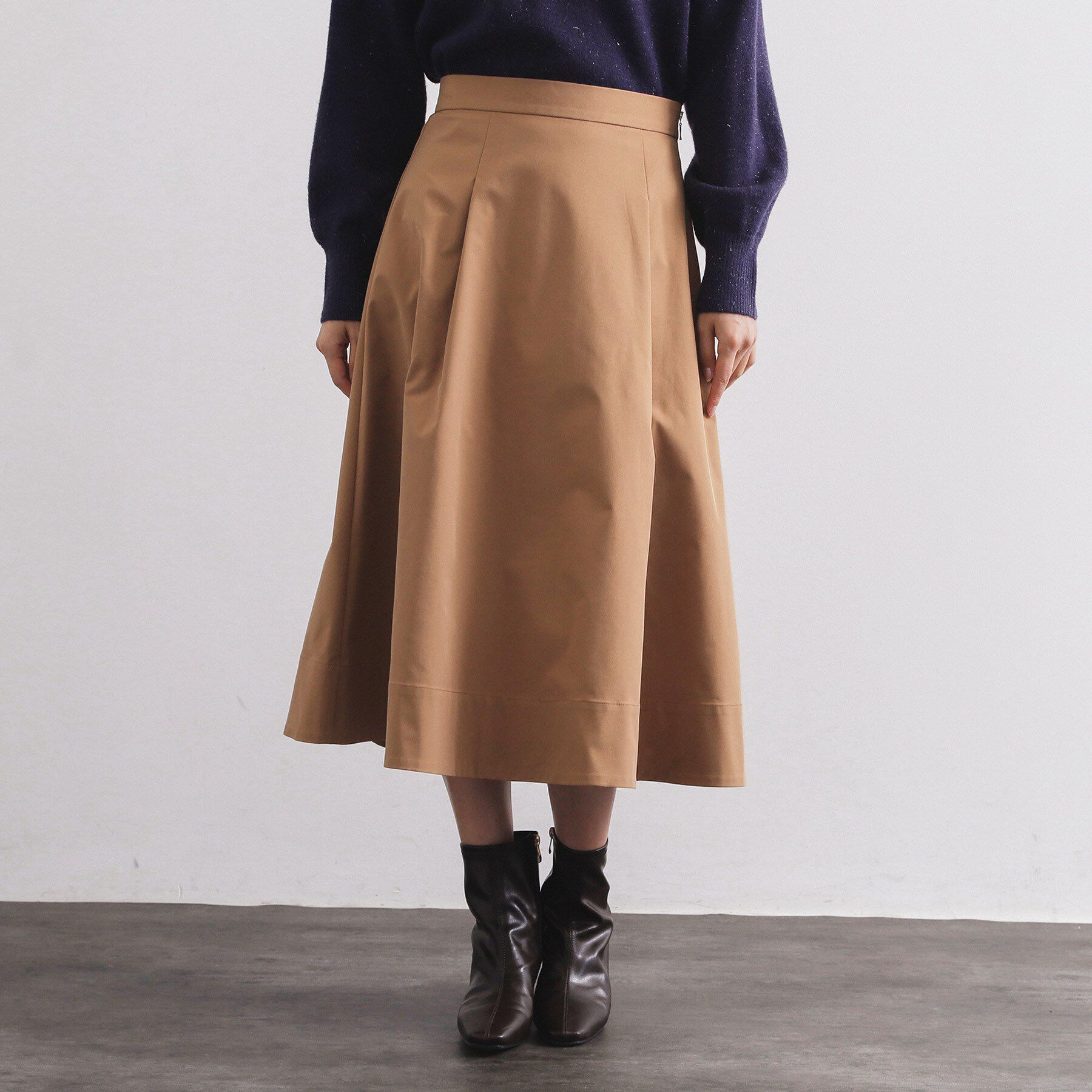 OPAQUE.CLIP「タフタフレアスカート【洗濯機OK】」|スカート|