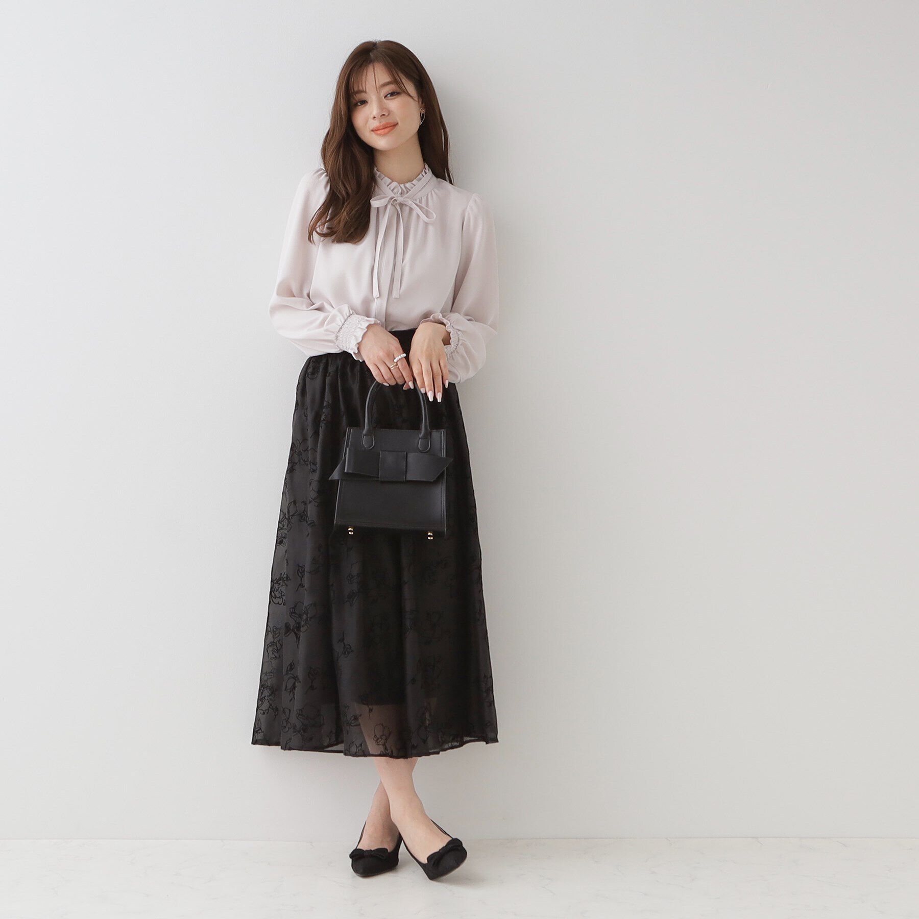 Couture broach「フロッキーフラワーオーガンジースカート」|スカート|