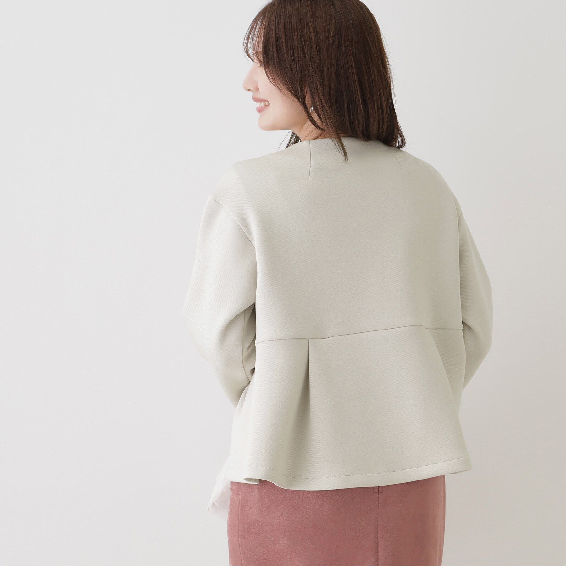 Couture broach「ダンボールペプラムジャケット」|ノーカラージャケット|