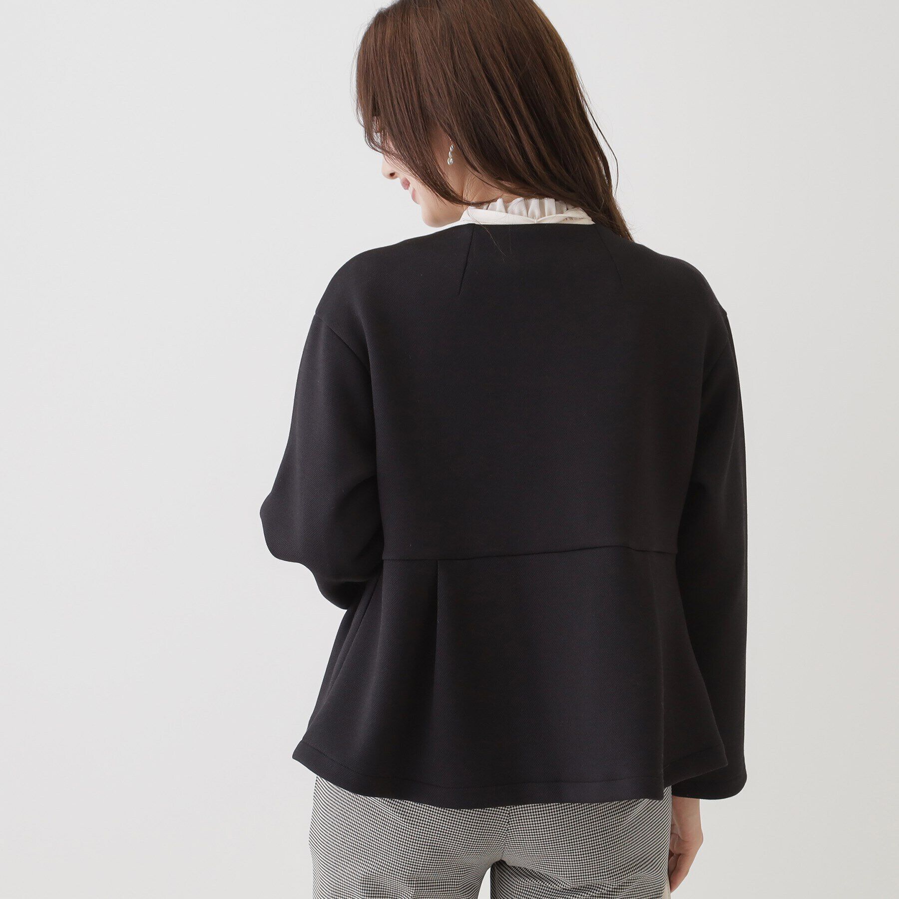 Couture broach「ダンボールペプラムジャケット」|ノーカラージャケット|