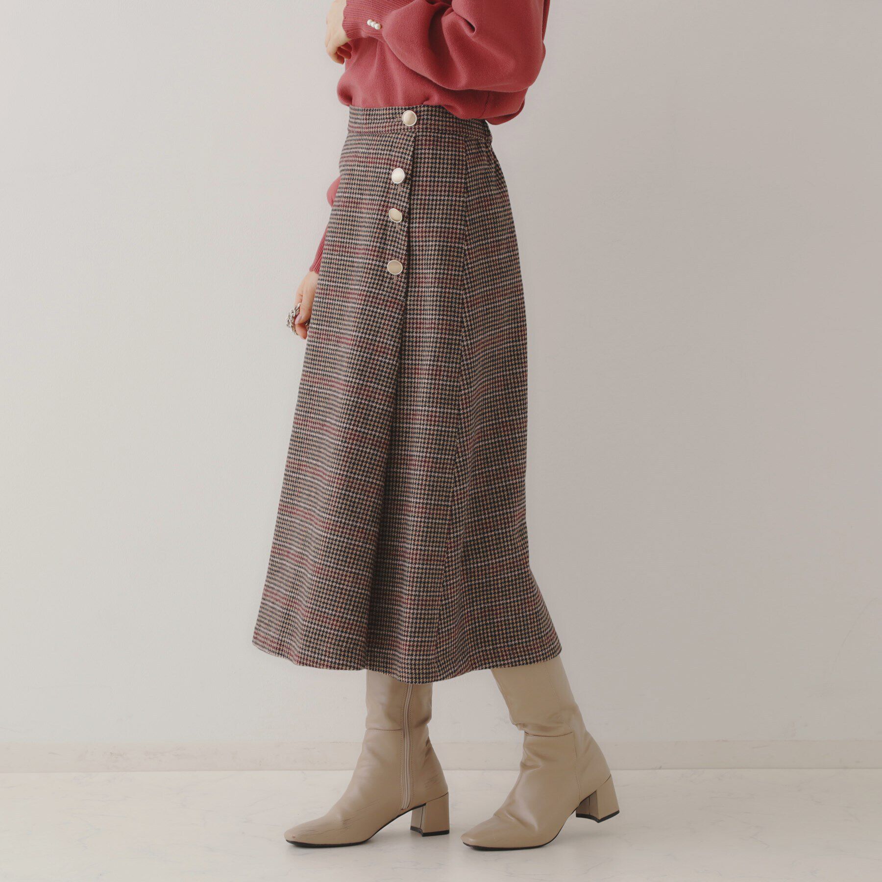 Couture broach「ミニ千鳥チェックツイードスカート」|スカート|