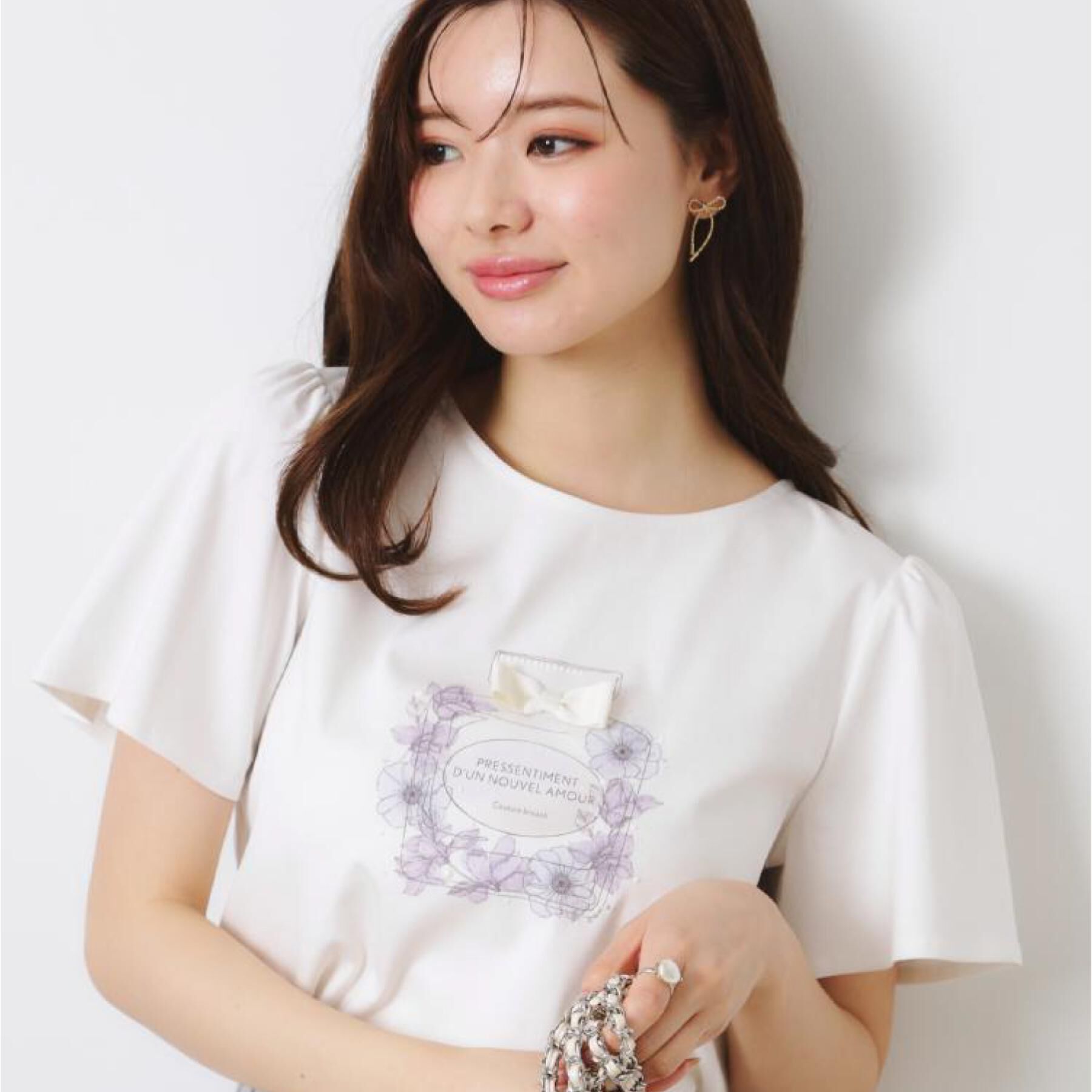 Couture broach「【接触冷感・UVカット】パフュームプリントTシャツ」|Tシャツ・カットソー|
