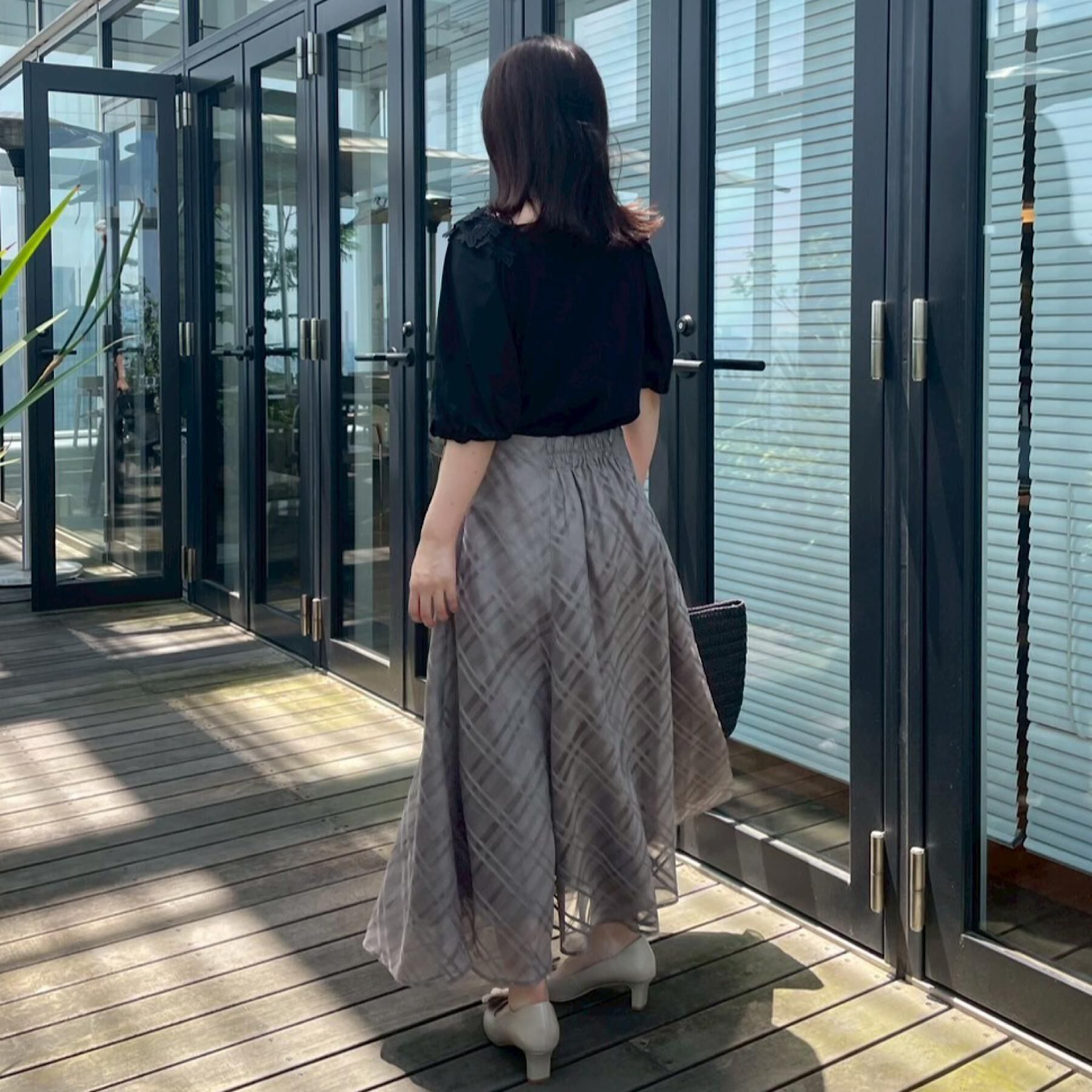 Couture broach「【マシンウォッシャブル・UVケア・接触冷感】ラグランレースドッキングカットソー」|Tシャツ・カットソー|