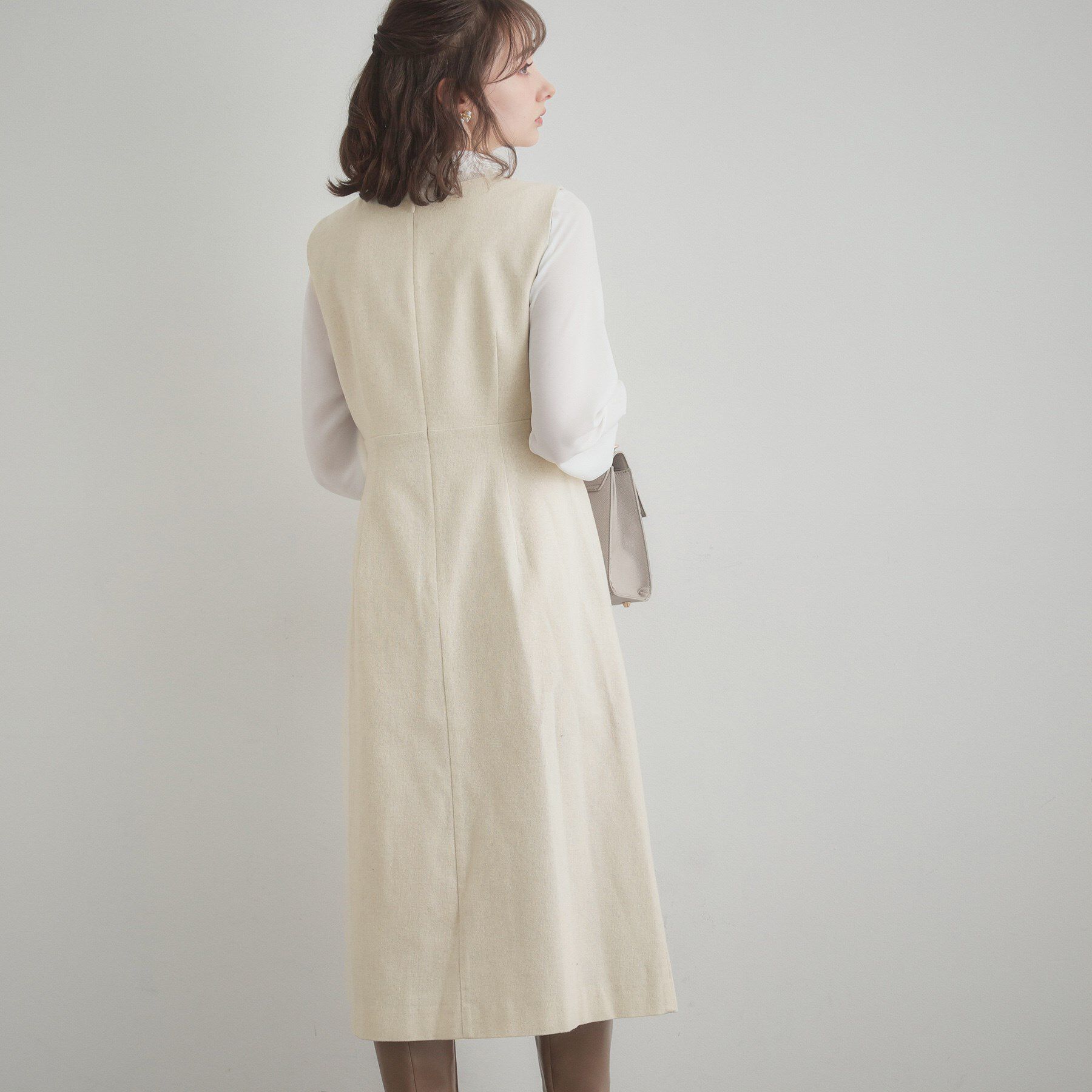 Couture broach「フリンジツイードジャンスカ」|ワンピース|