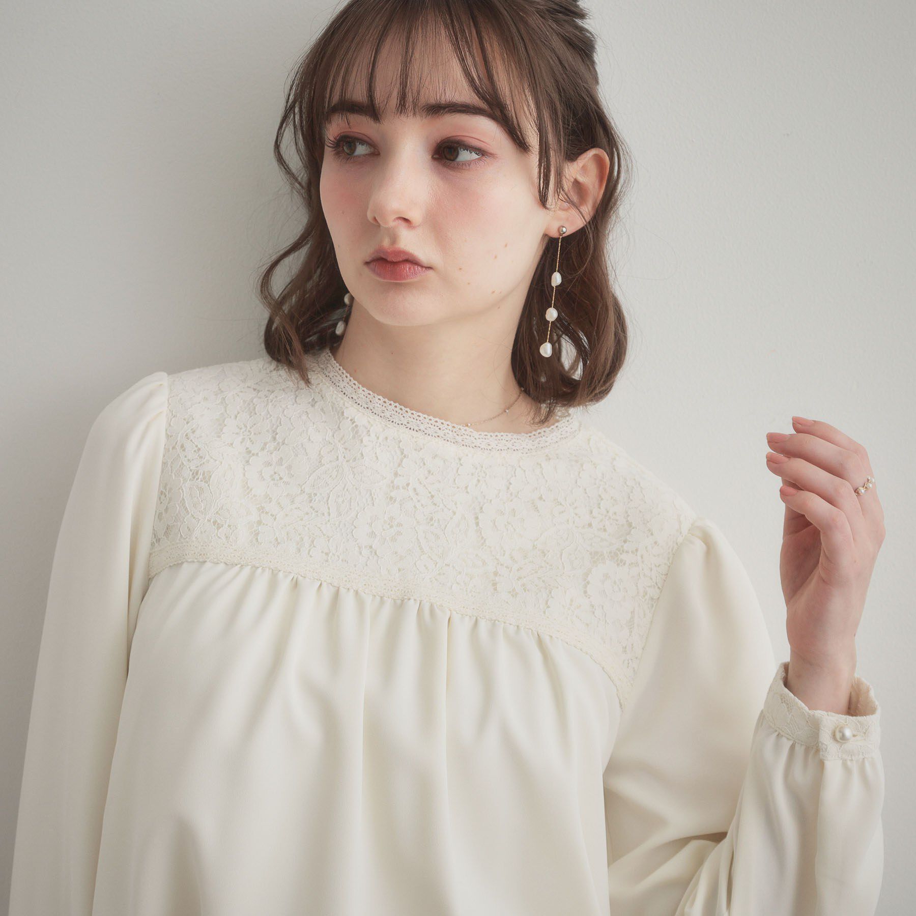 Couture broach「レースドッキングブラウス」|シャツ・ブラウス|