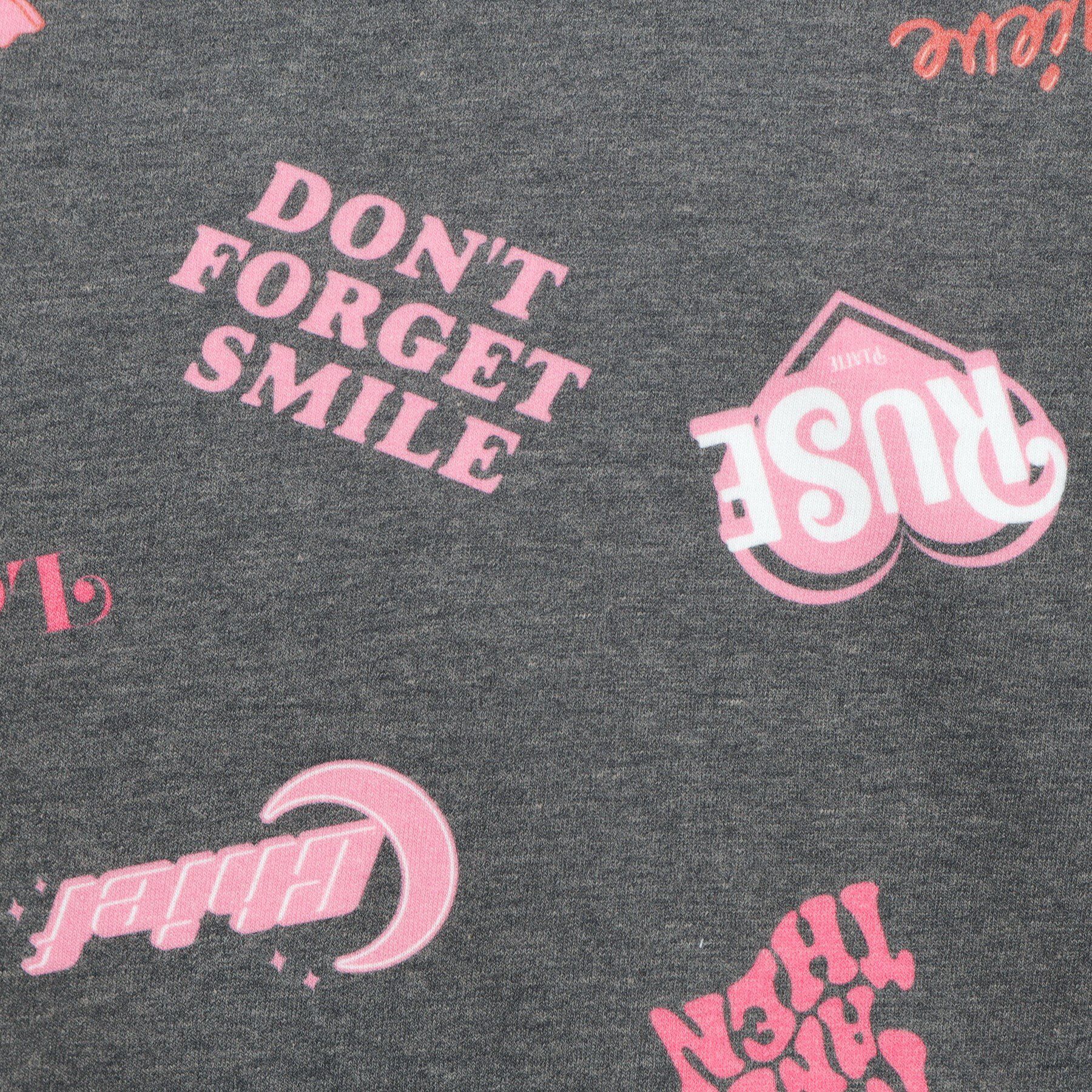 PINK-latte「【るーつくコラボ】総柄プリントフレンチスリーブプルオーバー」|Tシャツ・カットソー|