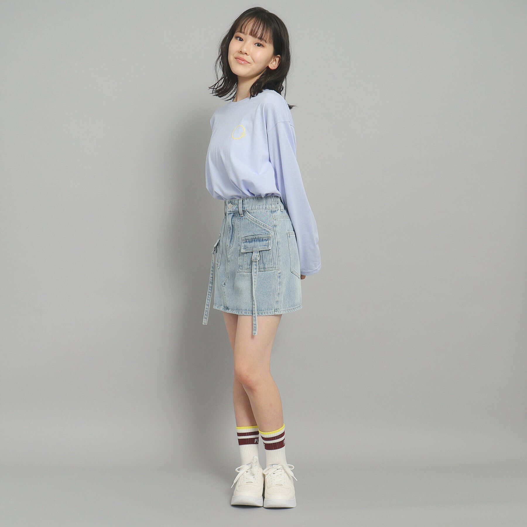 PINK-latte「【130cmあり】クマちゃんプリント ロンT」|Tシャツ・カットソー|