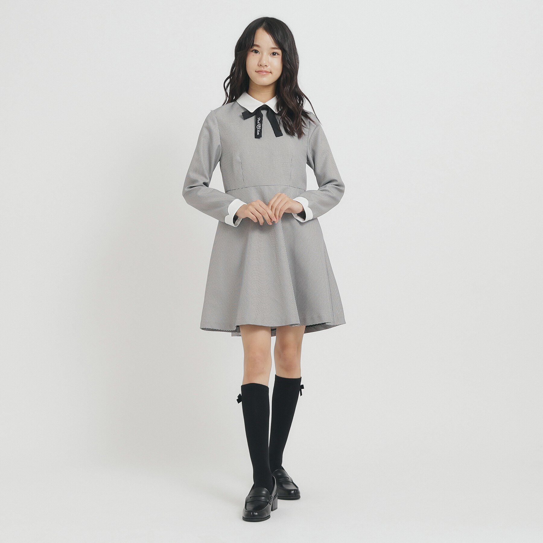 PINK-latte「【オケージョン・フォーマル】衿付きワンピース」|ワンピース|ブラック(819)