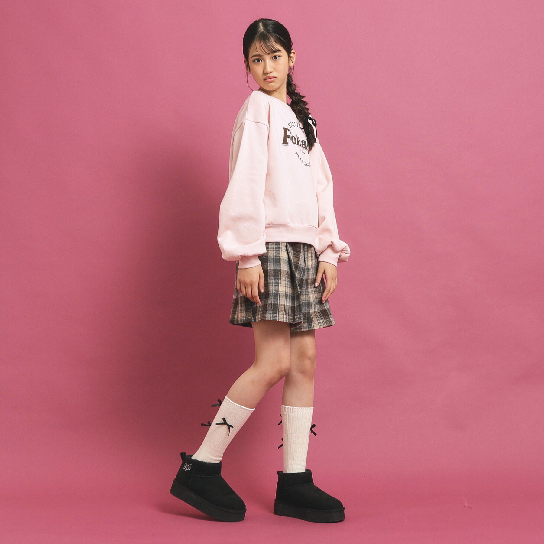 PINK-latte「シャギーショートパンツ」|キュロット|