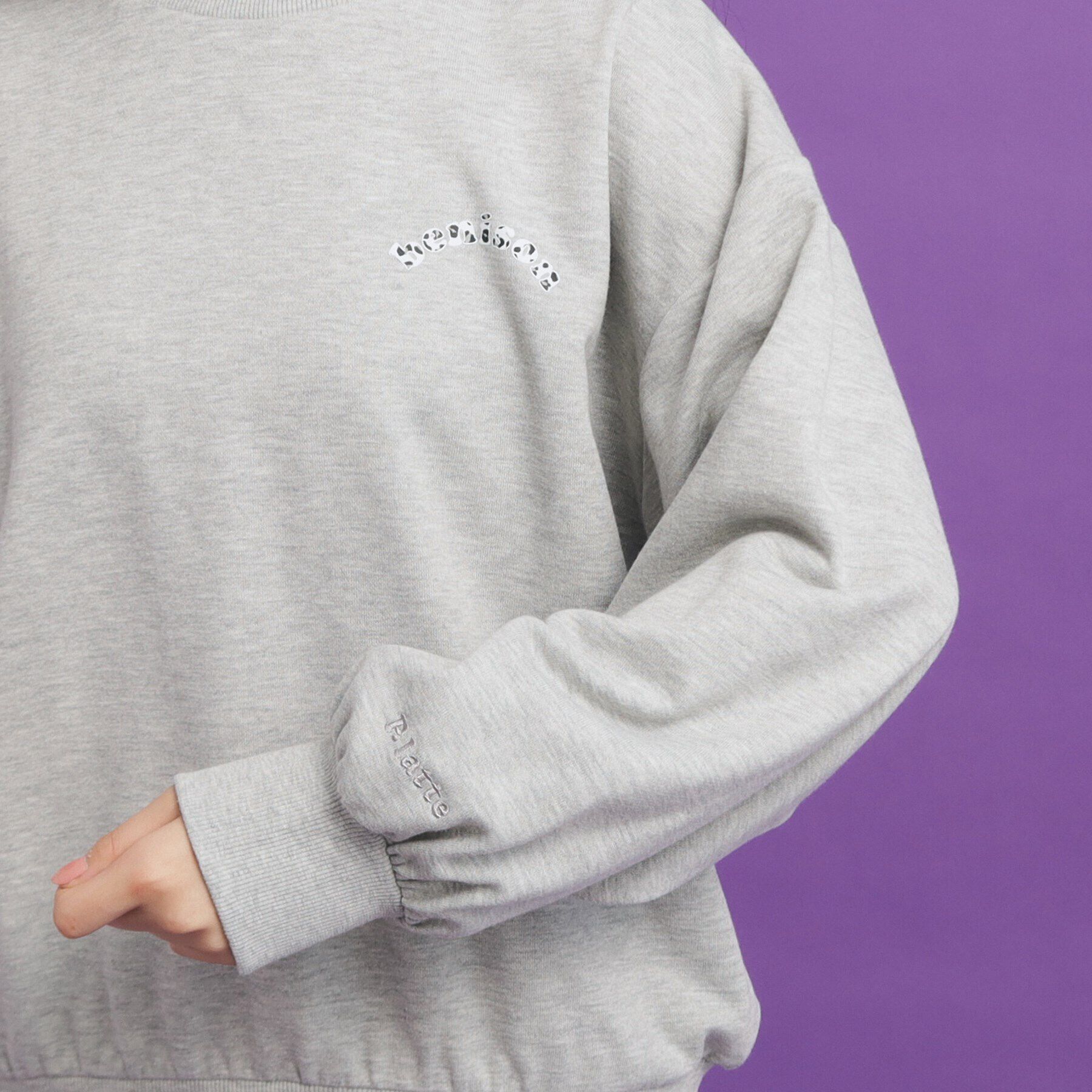 PINK-latte「ハートプリント裏毛プルオーバー」|その他|