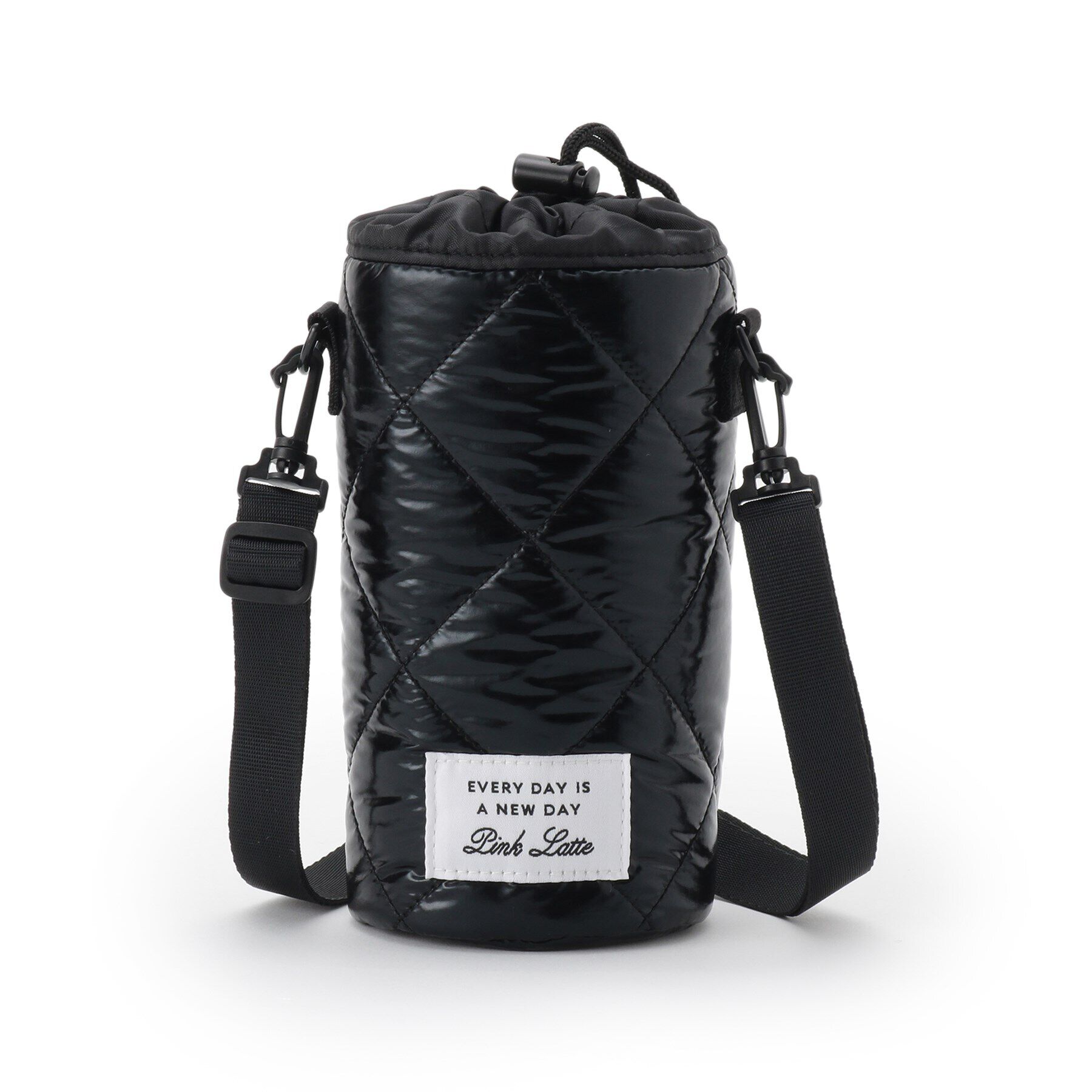 PINK-latte「シャイニーキルトボトルケース」|食器・キッチングッズ|ブラック(019)