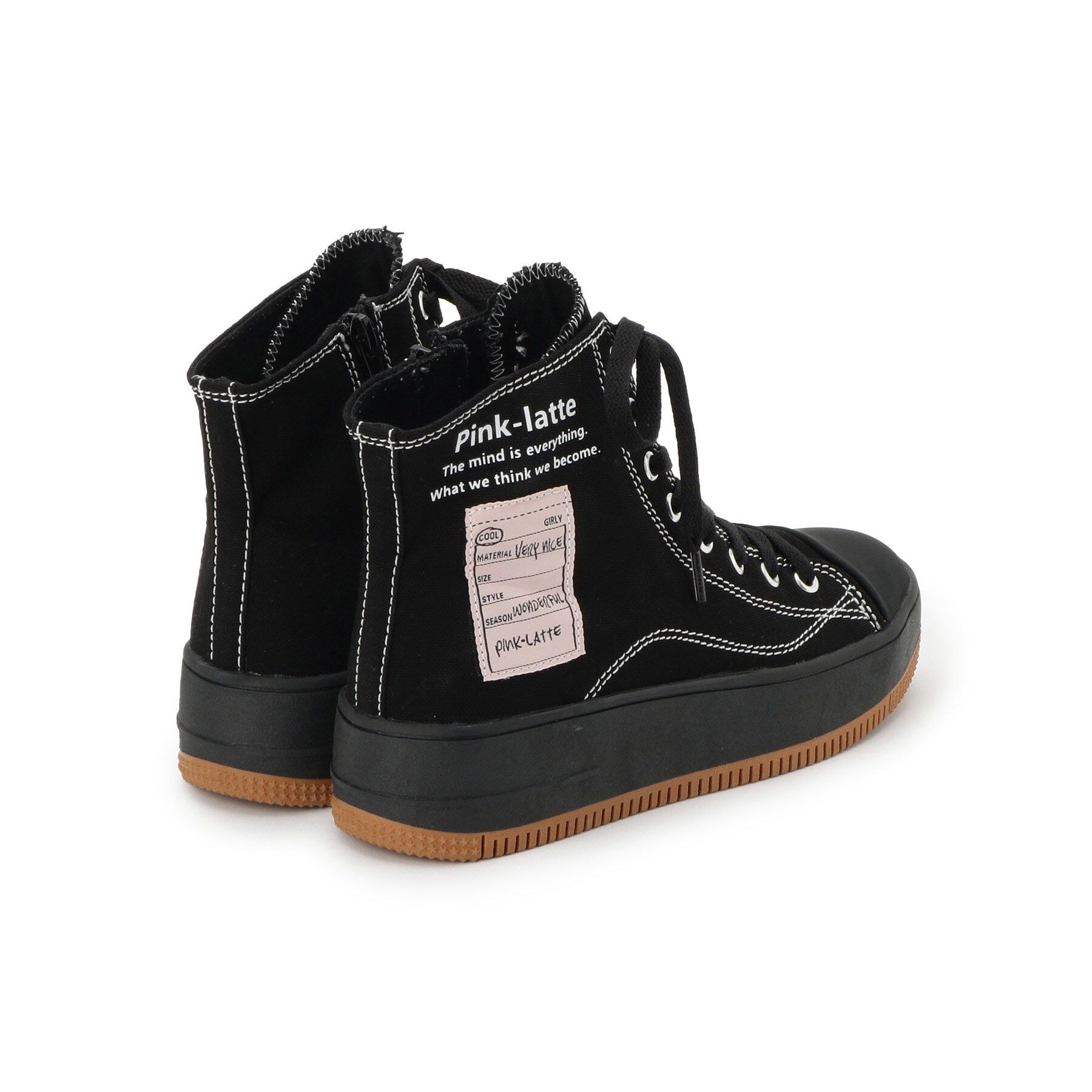 PINK-latte「ハイカットネームスニーカー」|スニーカー|