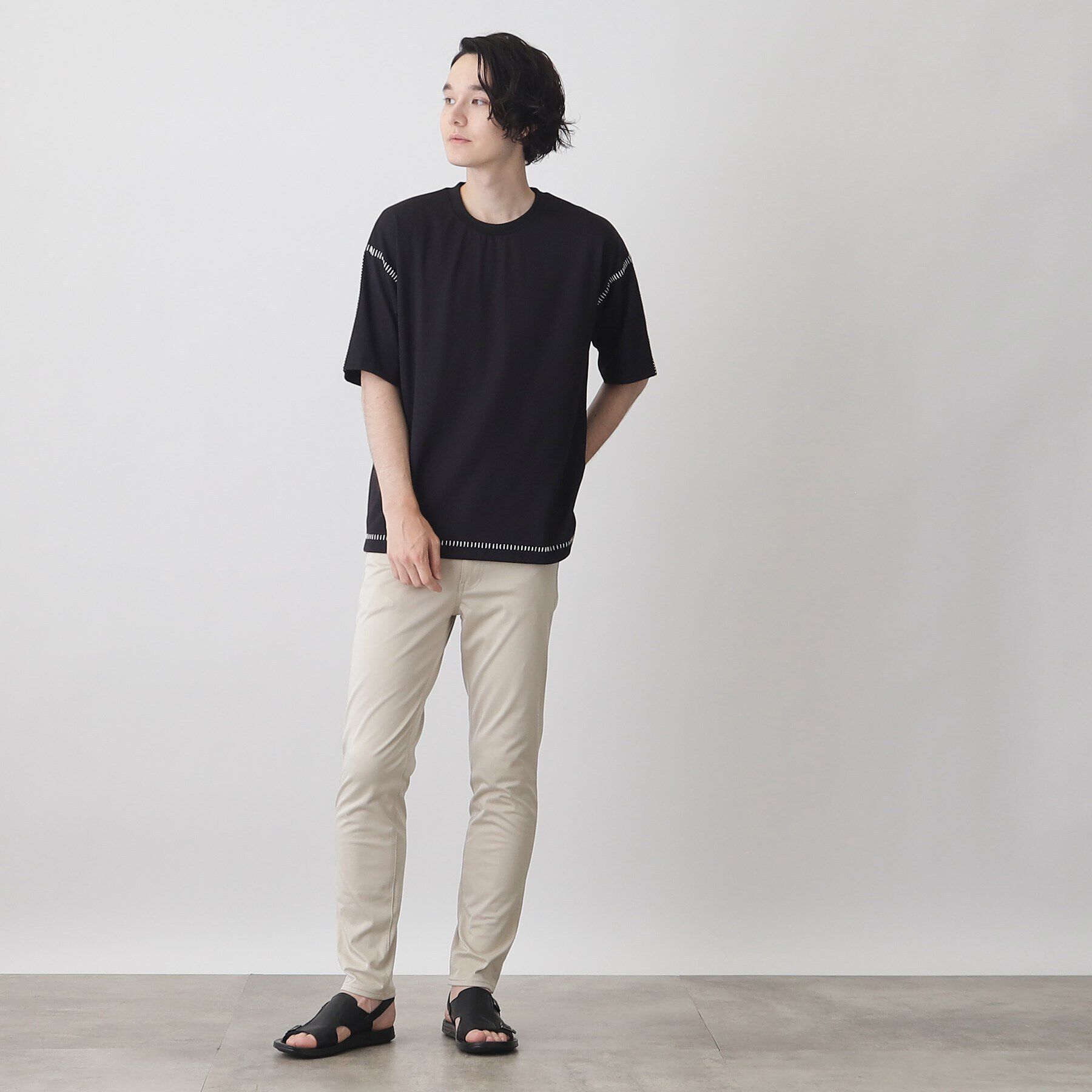 THE SHOP TK「冷感ポンチステッチTシャツ 接触冷感／リラックスシルエット」|Tシャツ・カットソー|