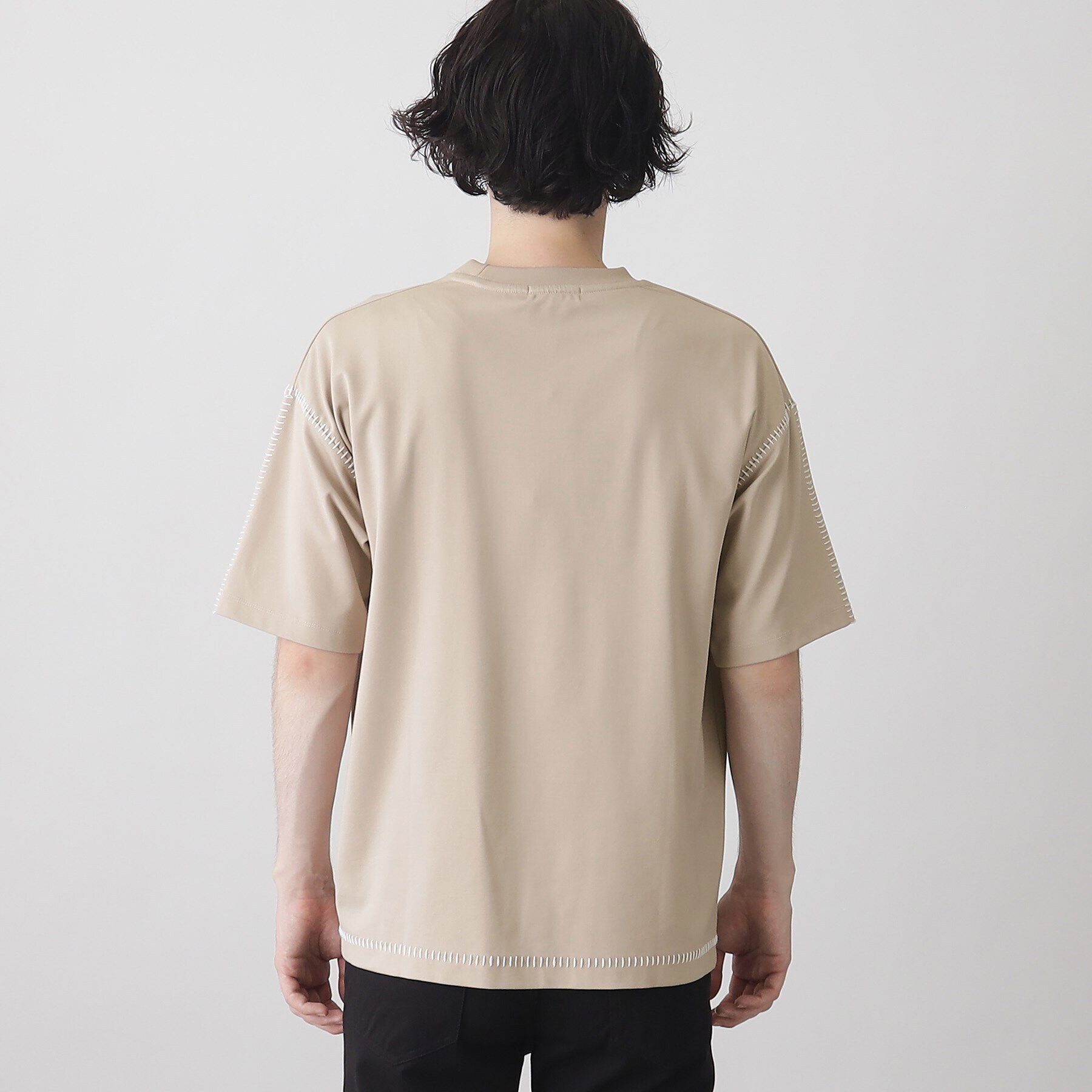 THE SHOP TK「冷感ポンチステッチTシャツ 接触冷感／リラックスシルエット」|Tシャツ・カットソー|