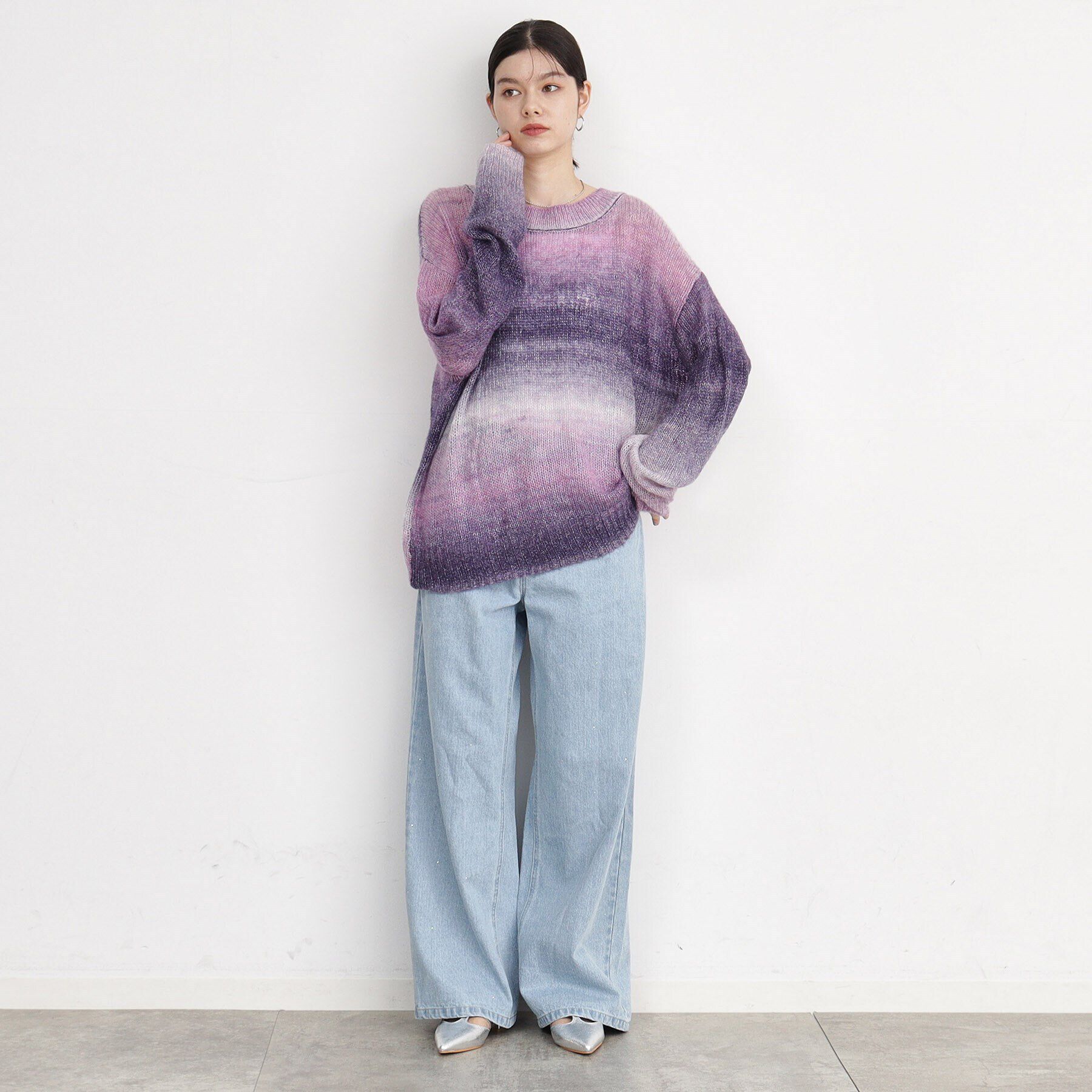 THE SHOP TK「【ヒルナンデス！で紹介】グラデーションシアーニット」|ニット・セーター|