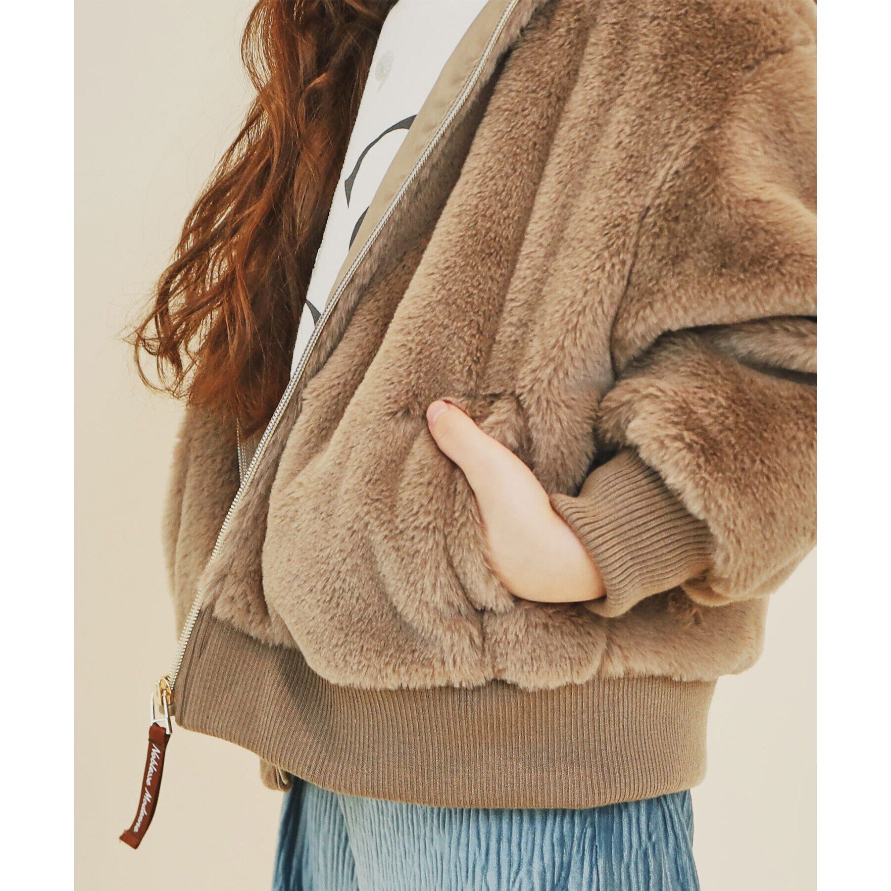 THE SHOP TK「【100－150】ファーフードジップブルゾン/洗濯機OK」|ブルゾン・スタジャン|