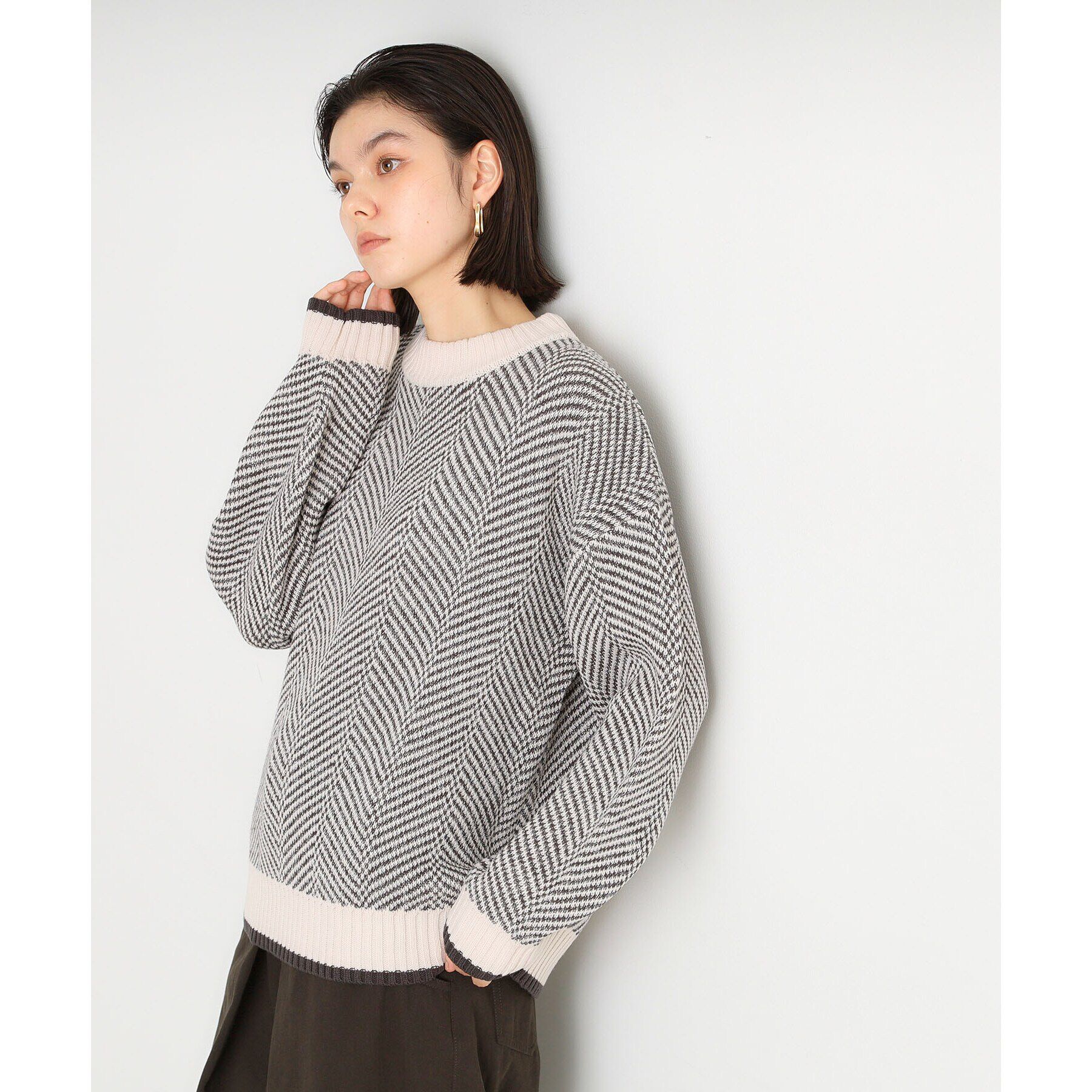 THE SHOP TK「ラメヘリンボーンニット【洗濯機OK】」|ニット・セーター|