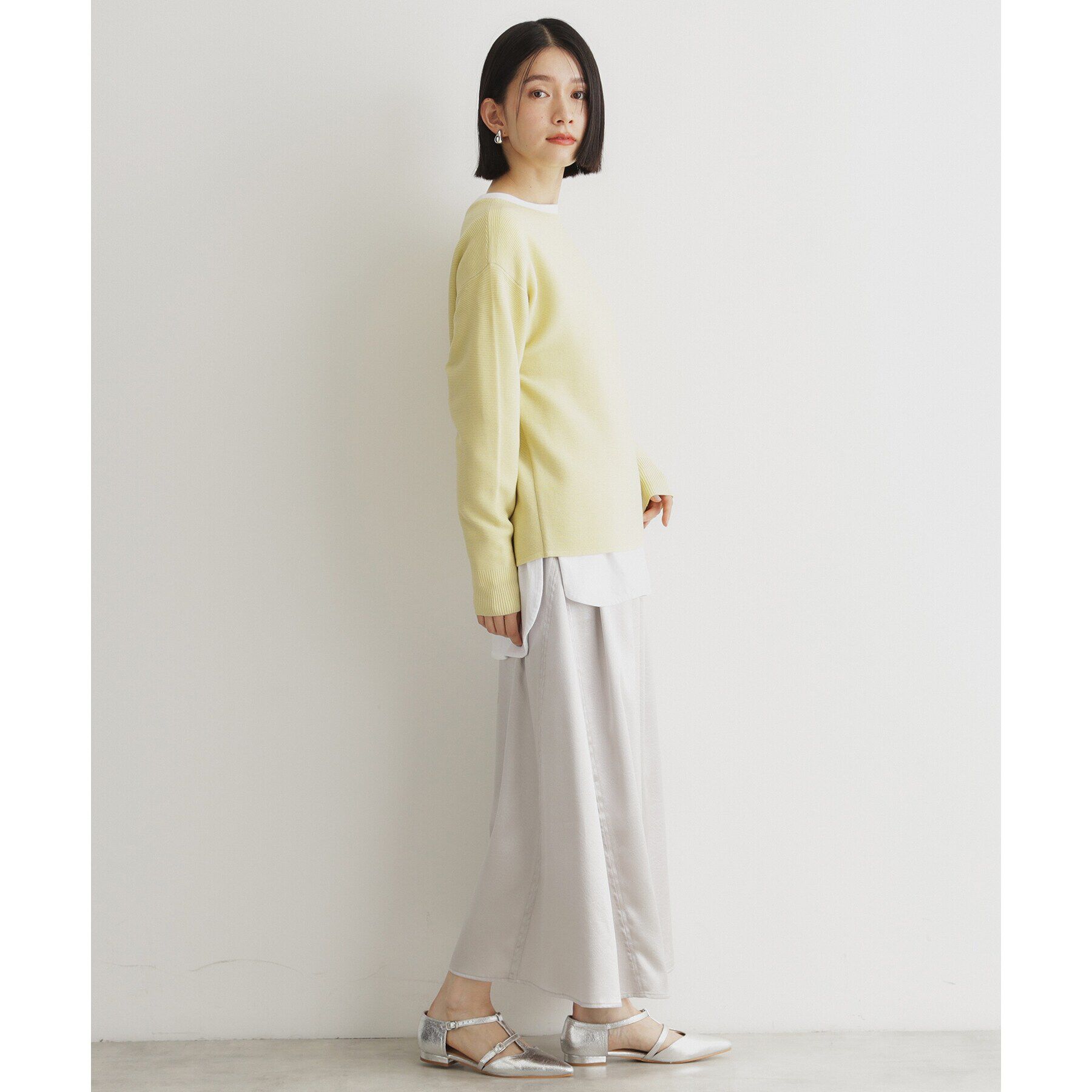 THE SHOP TK「【毛玉になりにくい/蓄熱性】春色_美人ガーターニット/洗える/体形カバー」|ニット・セーター|