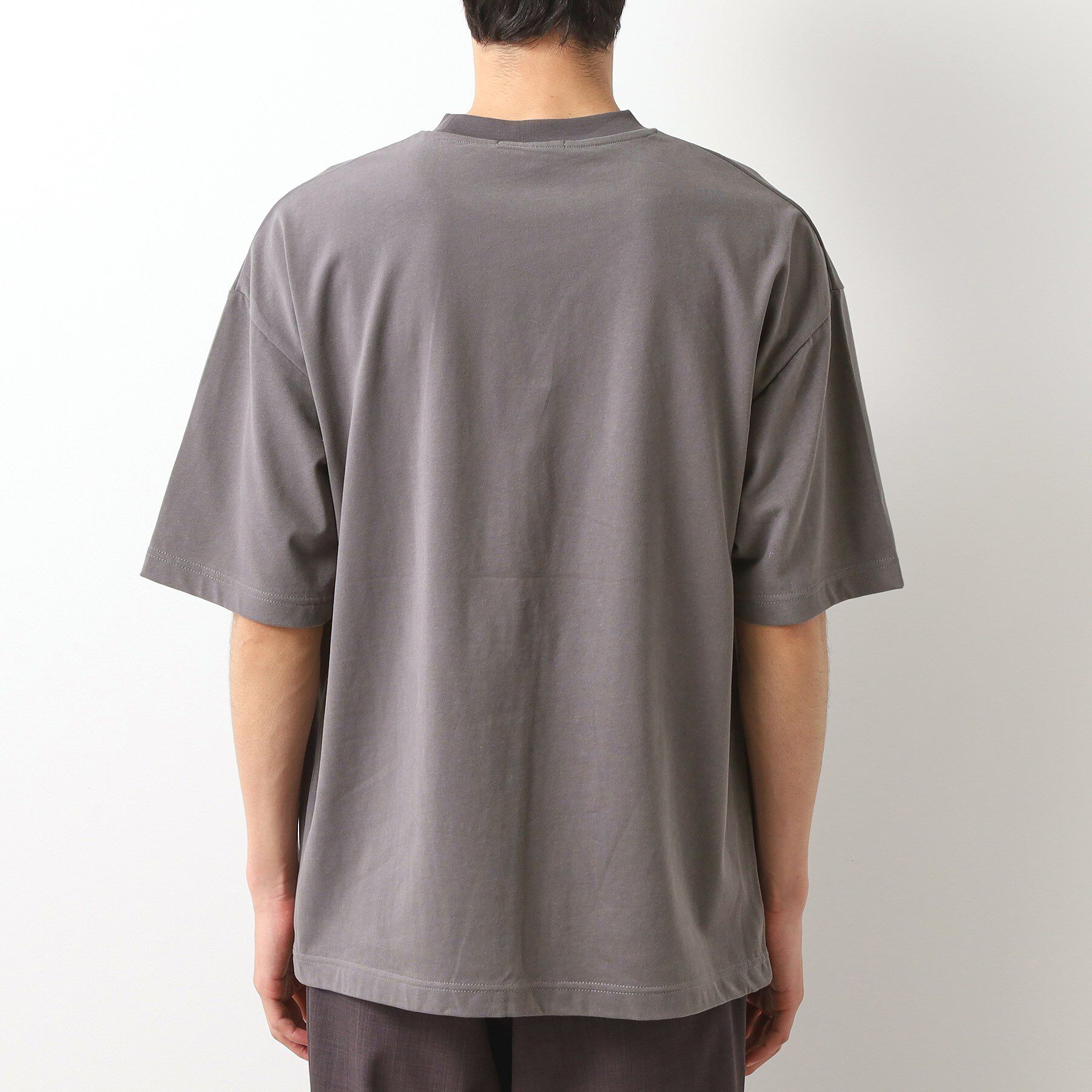 THE SHOP TK「スウェード半袖ロゴTシャツ　洗濯機OK」|Tシャツ・カットソー|