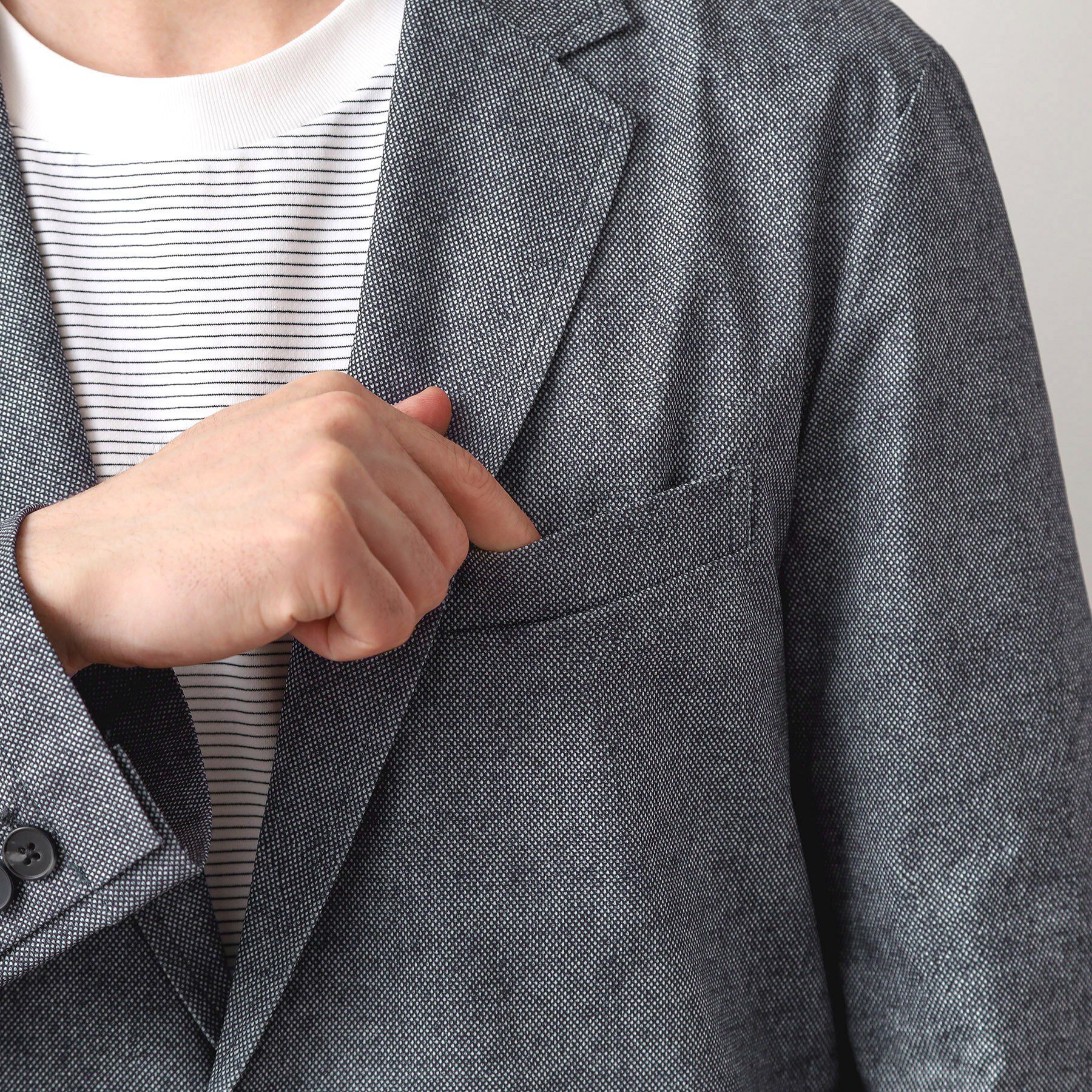 THE SHOP TK「スマートムーブメッシュバーズアイジャケット【軽量/洗濯機OK/セットアップ可】」|テーラードジャケット|