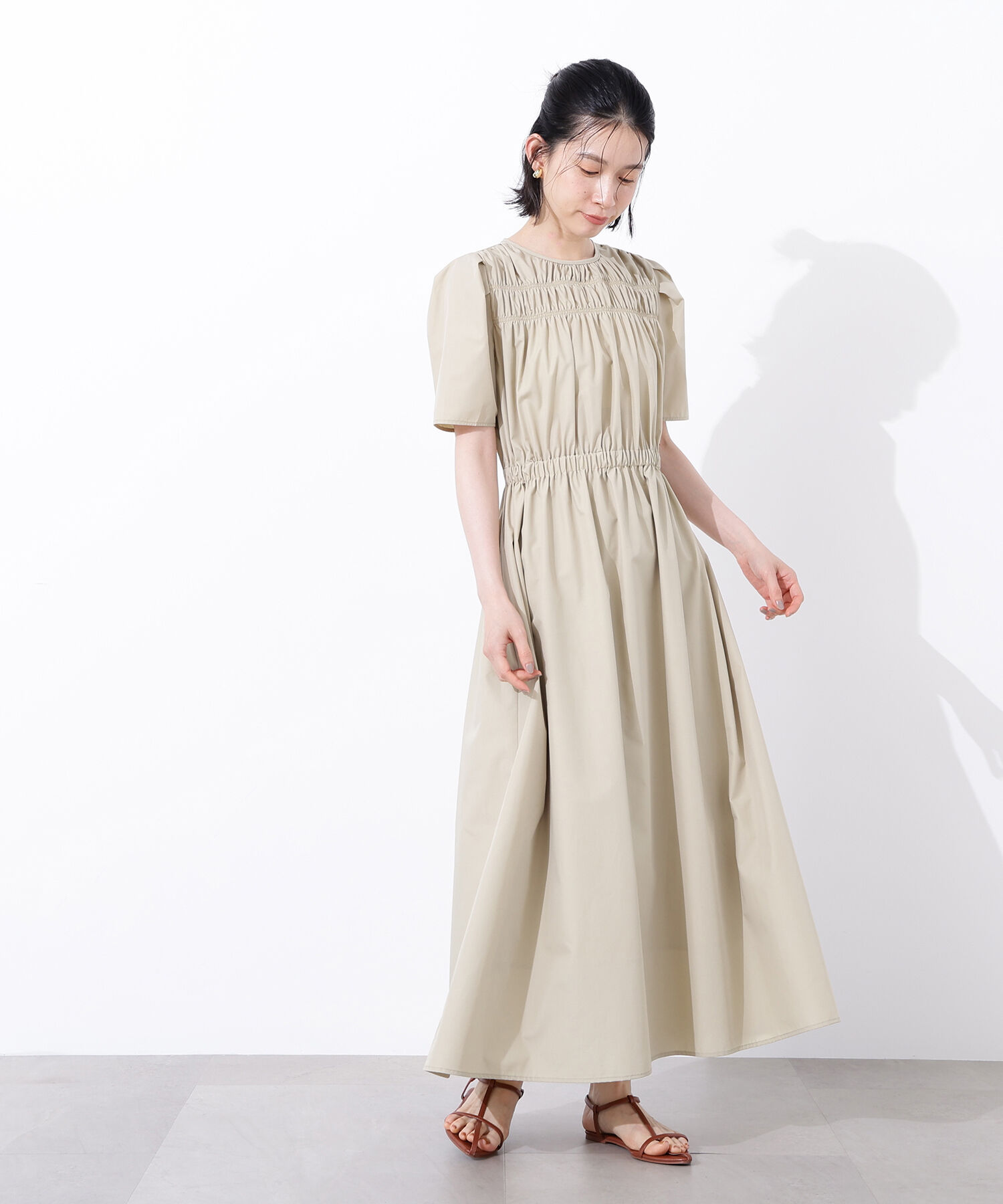  「ローンタックショルダーワンピース」|ワンピース|