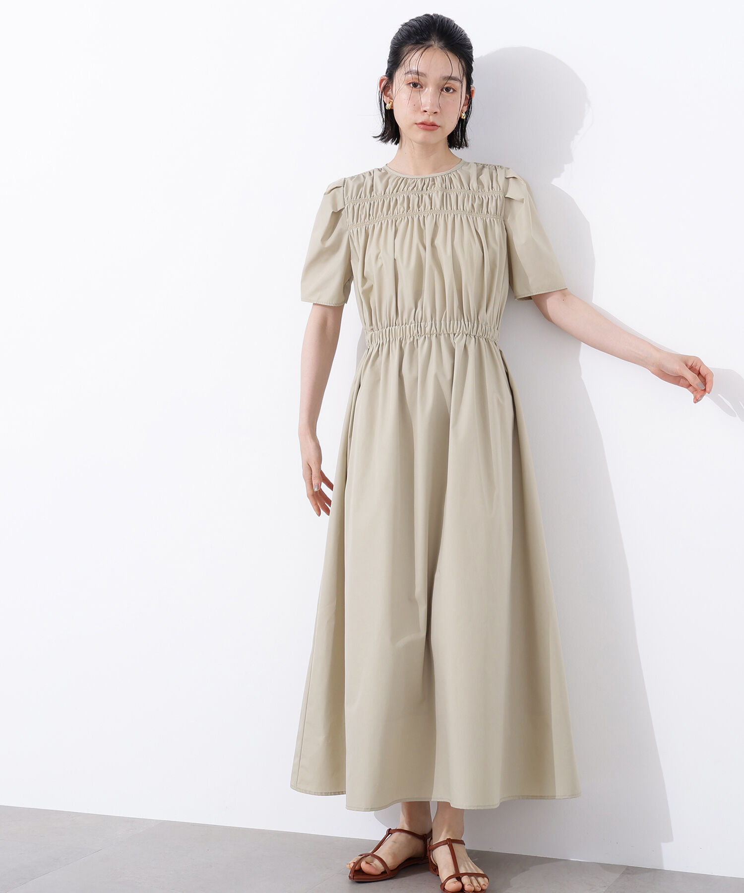  「ローンタックショルダーワンピース」|ワンピース|