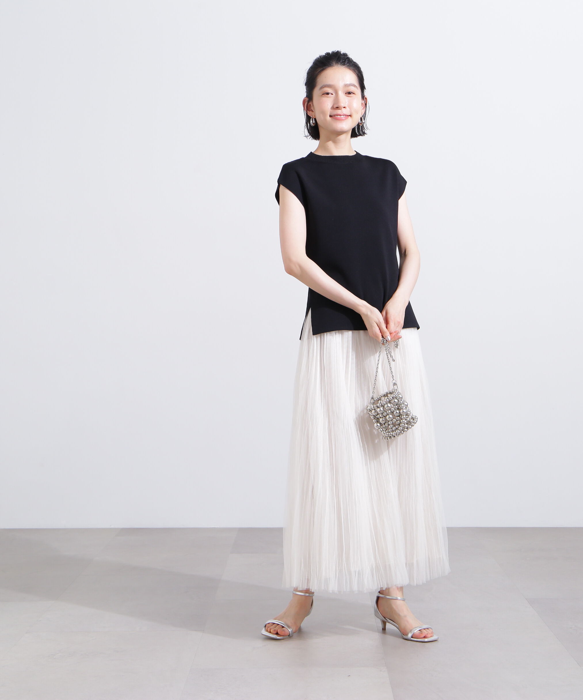  「総針モックネックフレンチニット」|ニット・セーター|